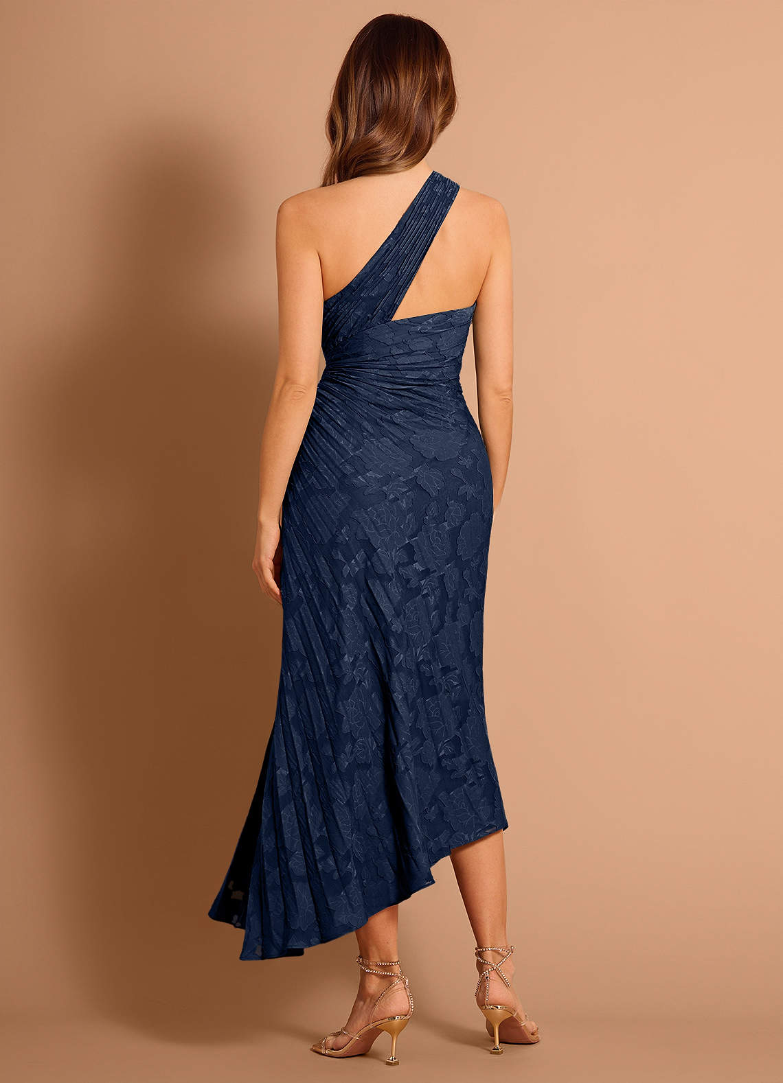 Malani Navy Midi Dress Ready to Ship | Azazie
