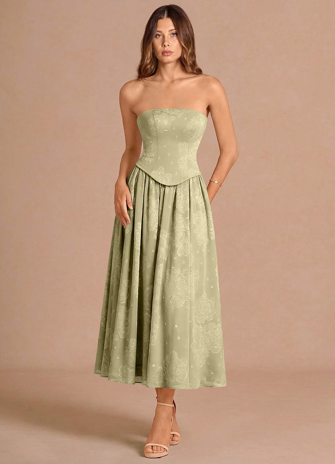 Vestido Celadón Midi Isaura image4