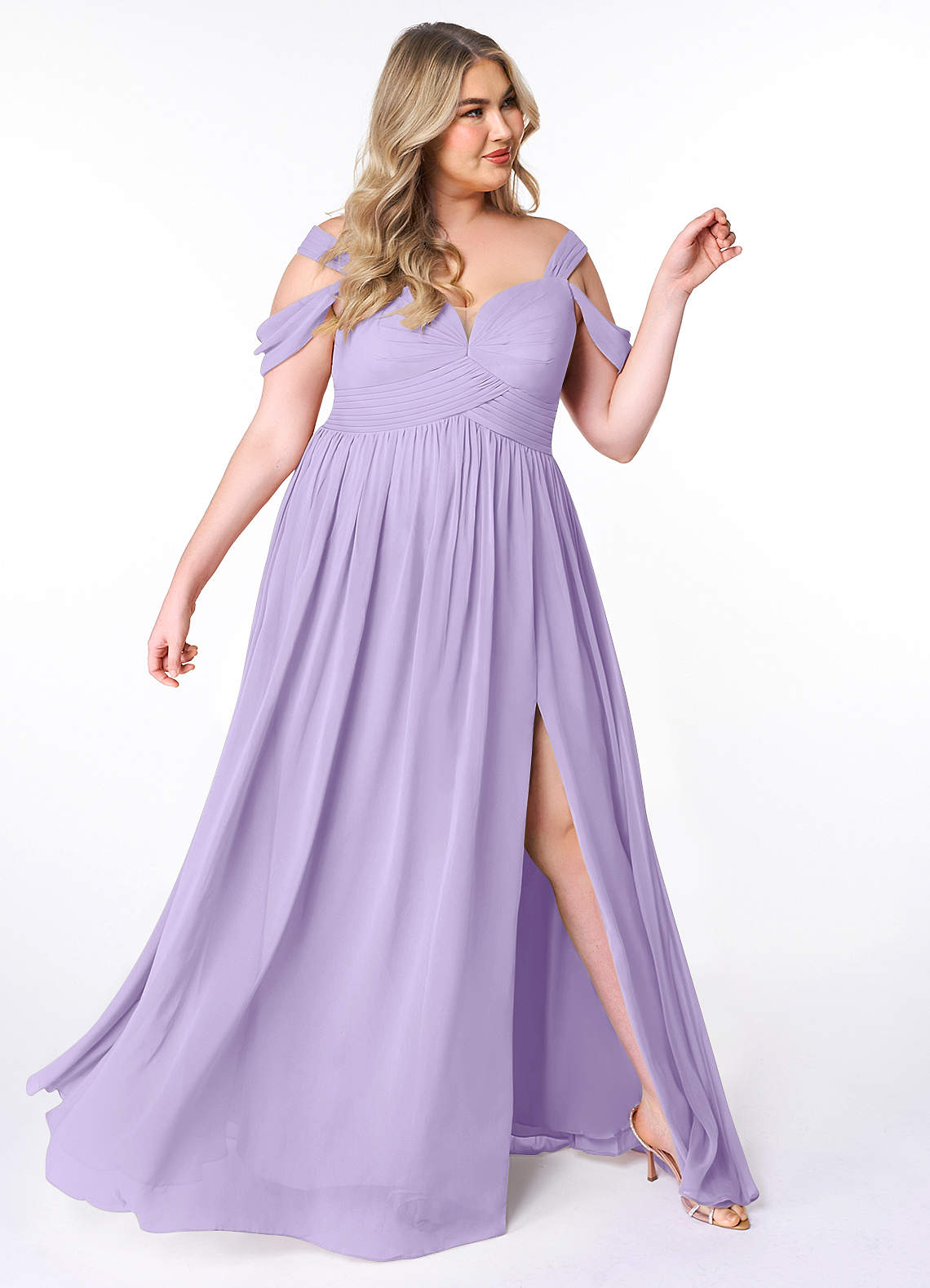 plus size bridesmaid dresses lilac Jessica Sexy Fitted Bridesmaid Dress with Keyhole and Slit main image 1