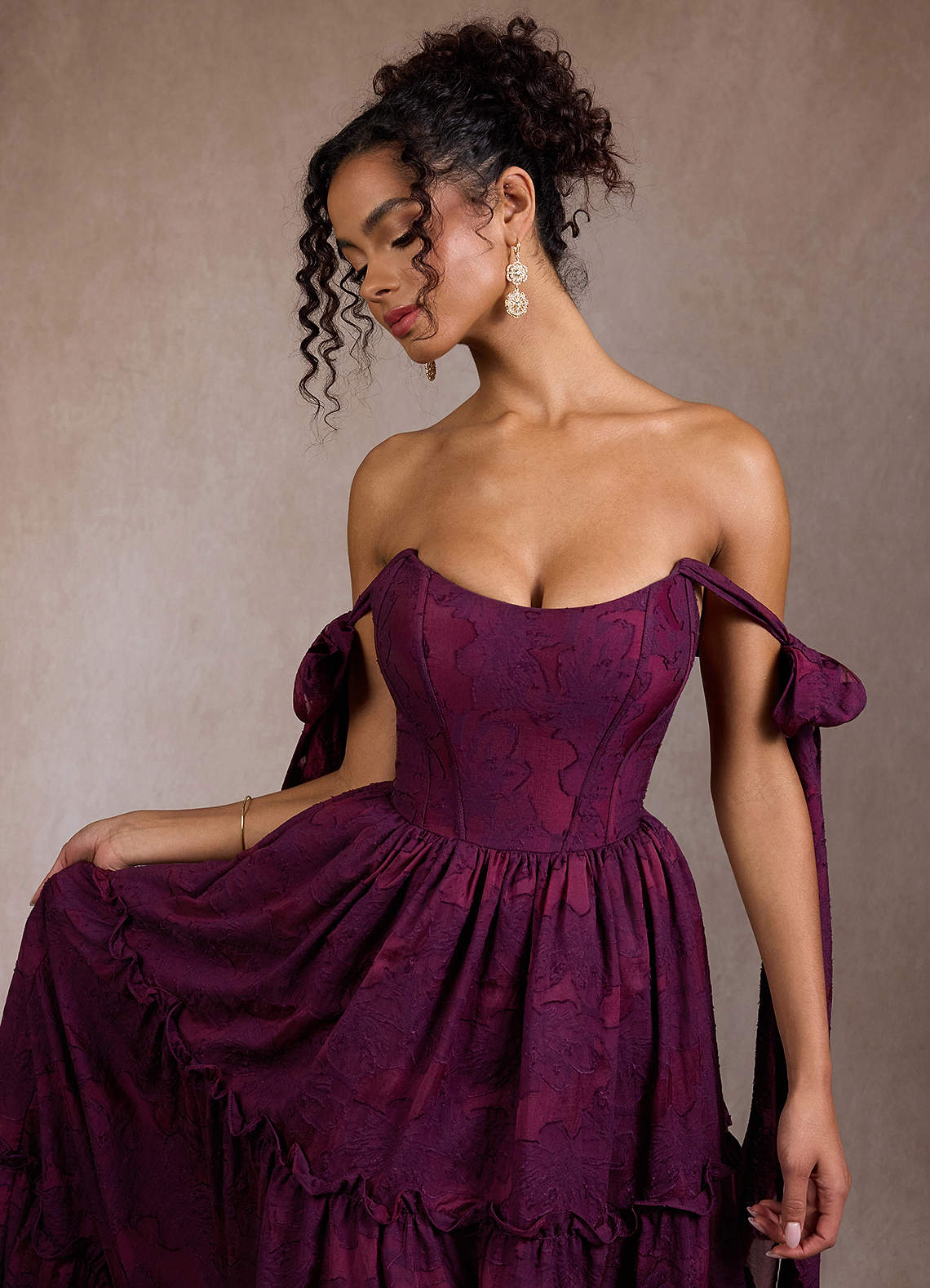 Vilma Plum Orchid Maxi Dress | Azazie CA
