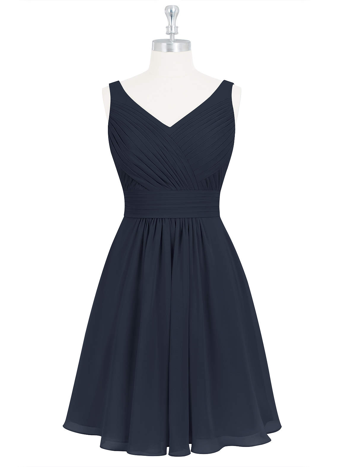 Azazie Grace Ready to Ship Dark Navy Chiffon Bridesmaid Dresses | Azazie DE