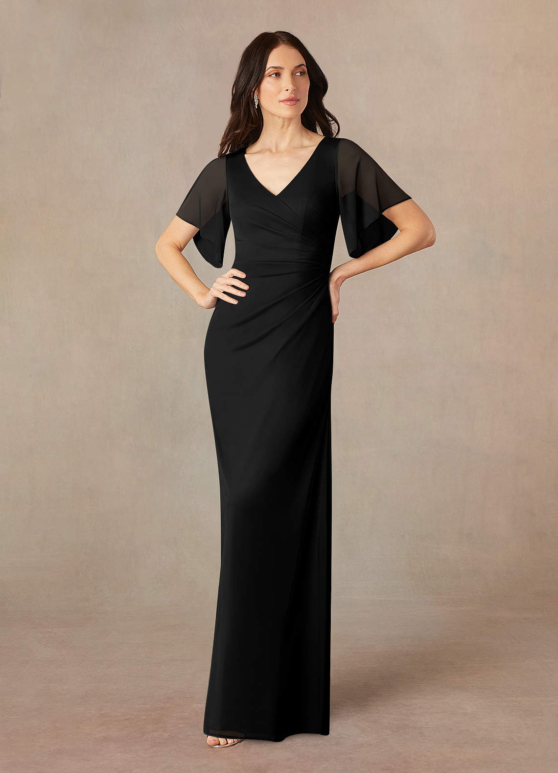 long sleeve red chiffon dress with Flowy Silhouette and Long Sleeves White / XS NOVELTY STYLES Color:Antique Moss Crafted from a comfortable How to Dress Business