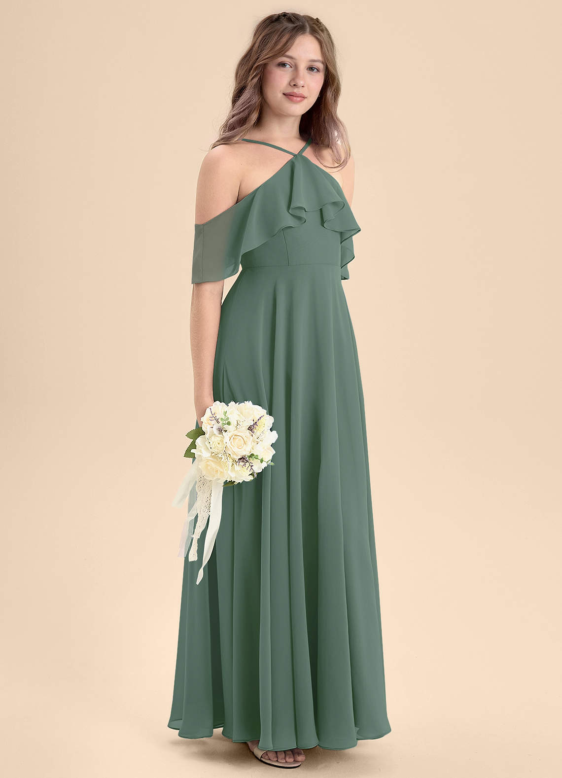 off the shoulder junior bridesmaid dresses Chocolate Brown Bridesmaid Dress Matte Satin Size Large
