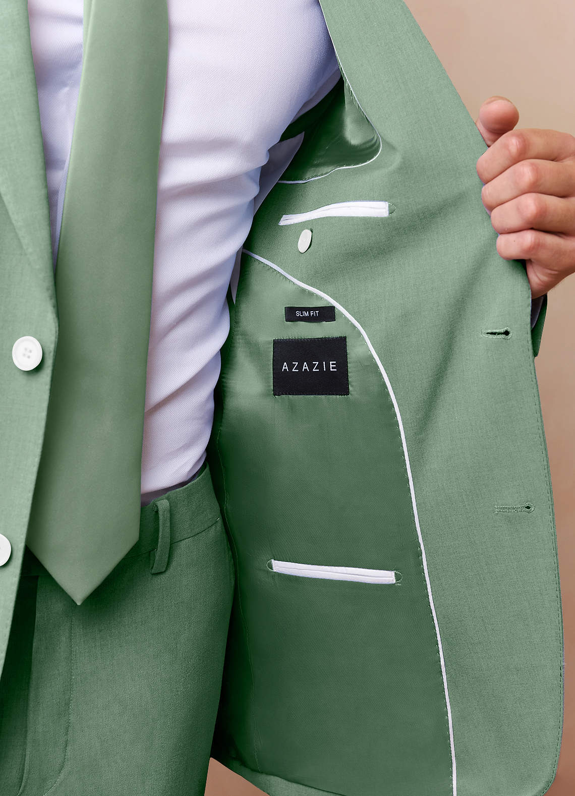 front James Matcha veste de costume