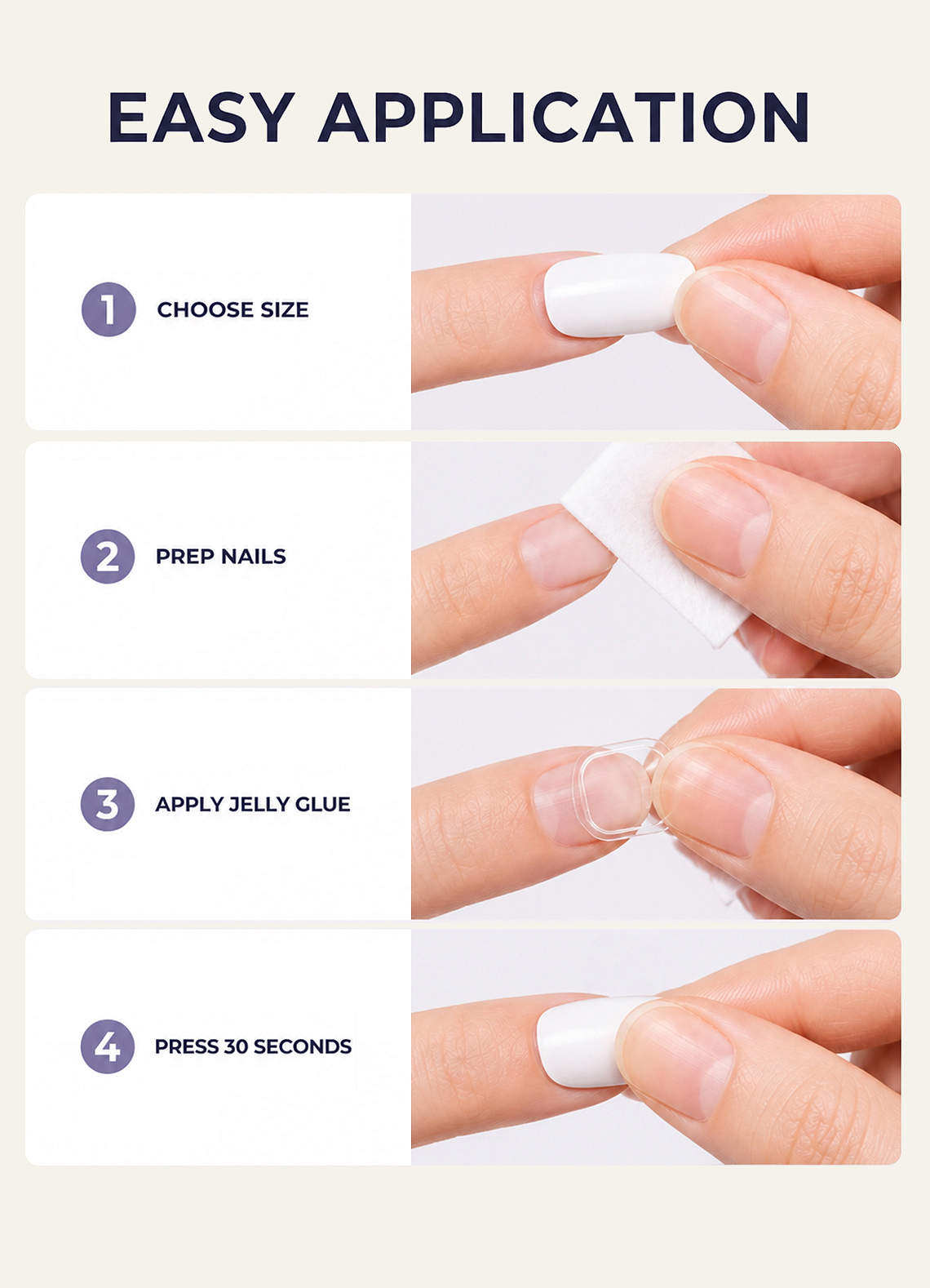 front Jelly Adhesive Press-On Nails