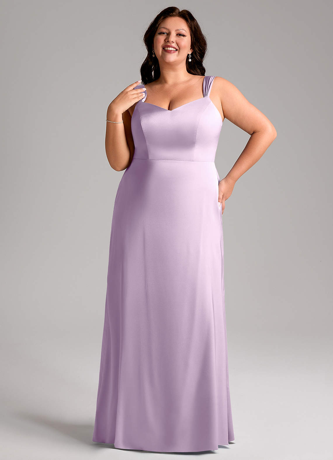 frosted lilac bridesmaid dresses Azazie Bondi