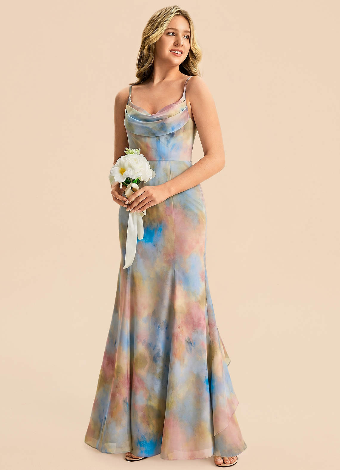 front Azazie Celinae Junior Formal Dress