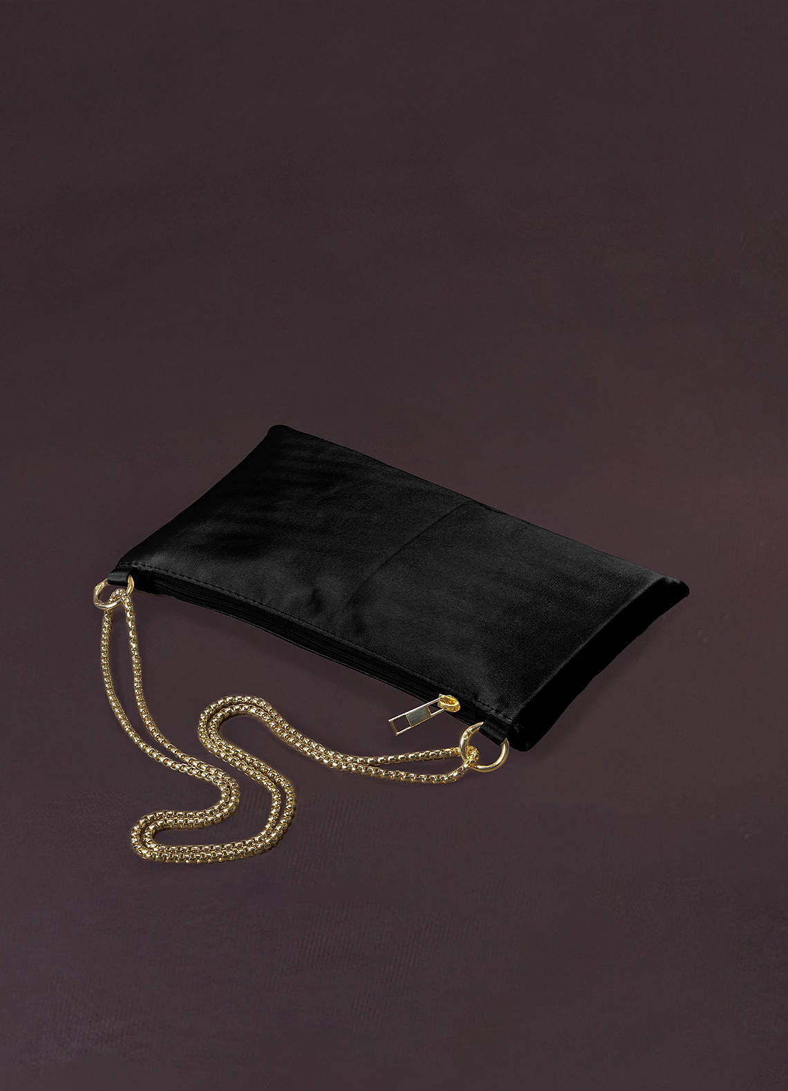 front Metallic Chain Underarm Bag