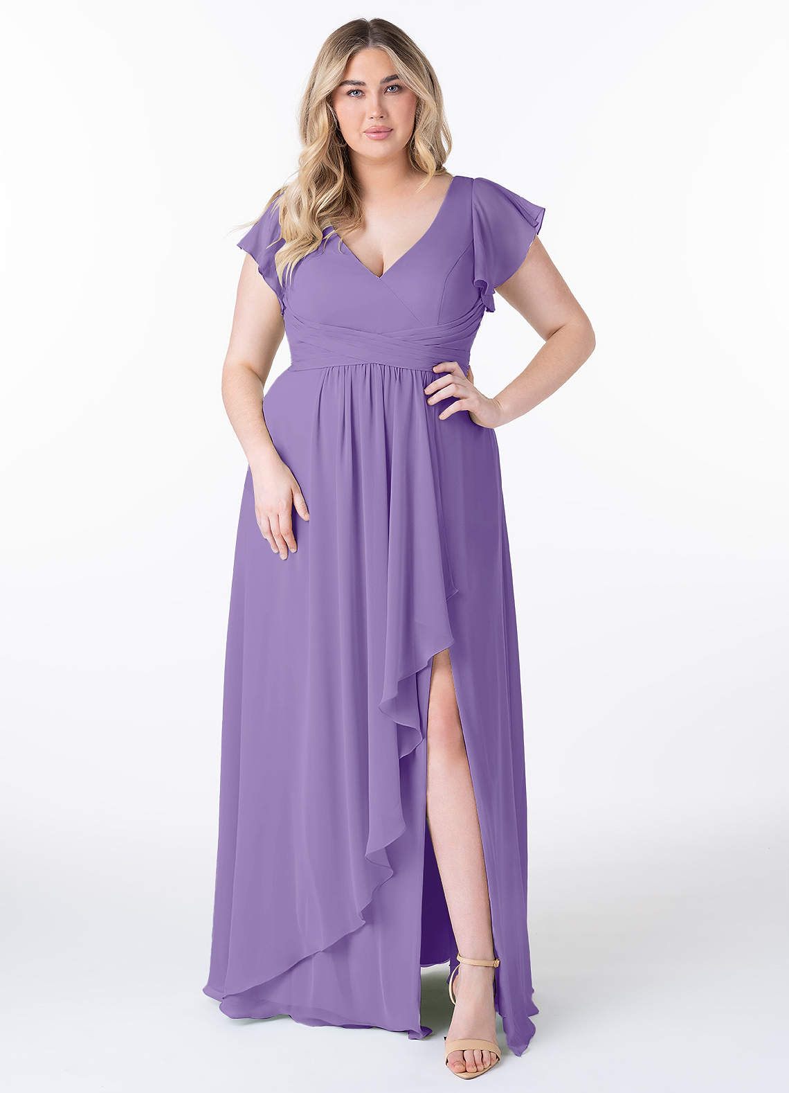Azazie Omari Bridesmaid Dresses Tahiti A-Line Chiffon Dress image1