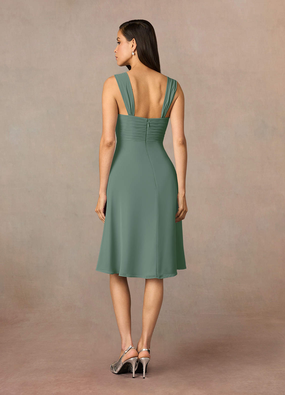 Strapless Pleated Bodice Tiered A-Line Dress Azalea