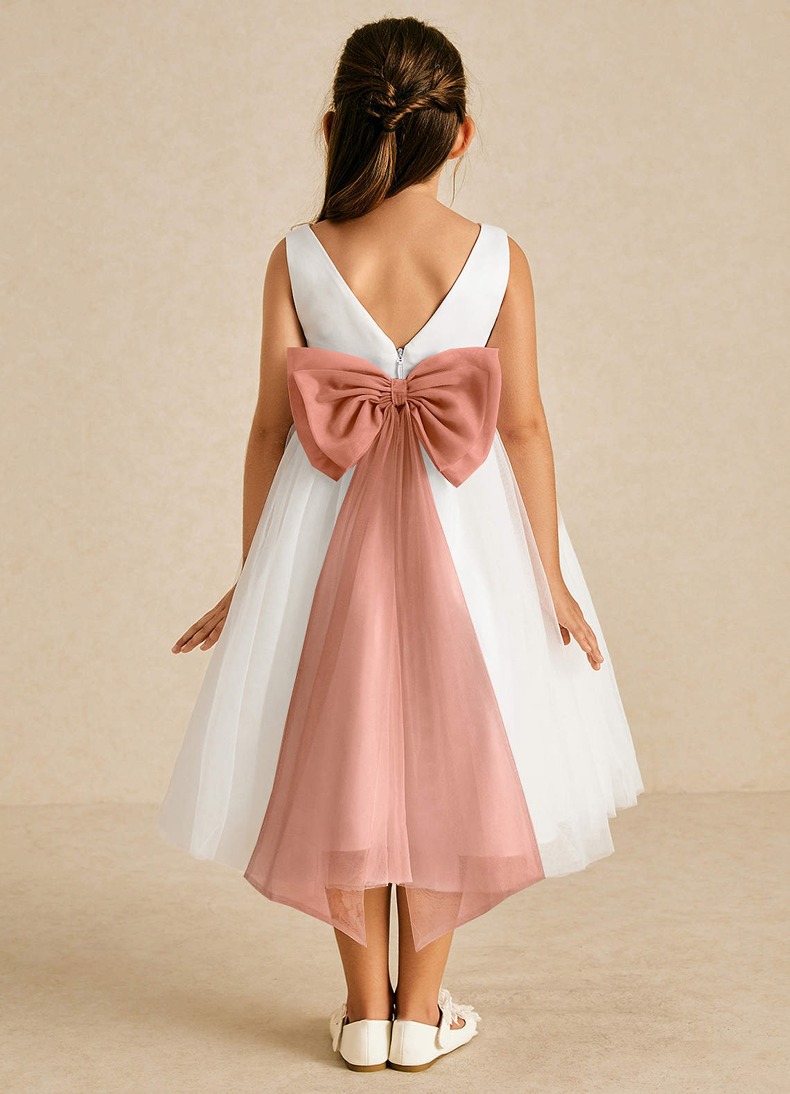 Azazie Kavi Ivory Mai Tai A-Line Bow Matte Satin Dress | Azazie Azazie Kavi Ivory Mai Tai A-Line Bow Matte Satin Dress | Azazie