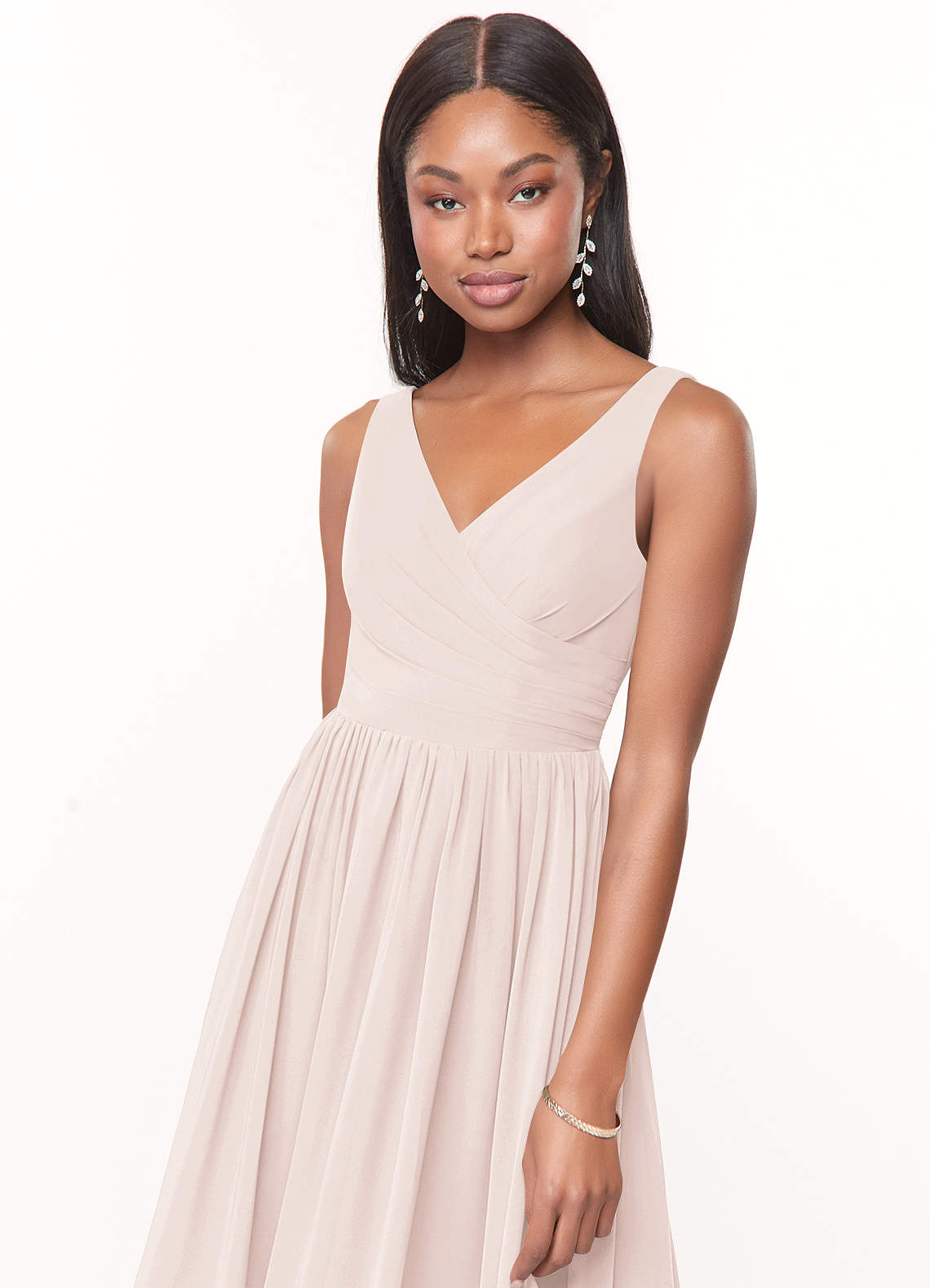 Azazie Keyla Rose Petal Chiffon Bridesmaid Dresses