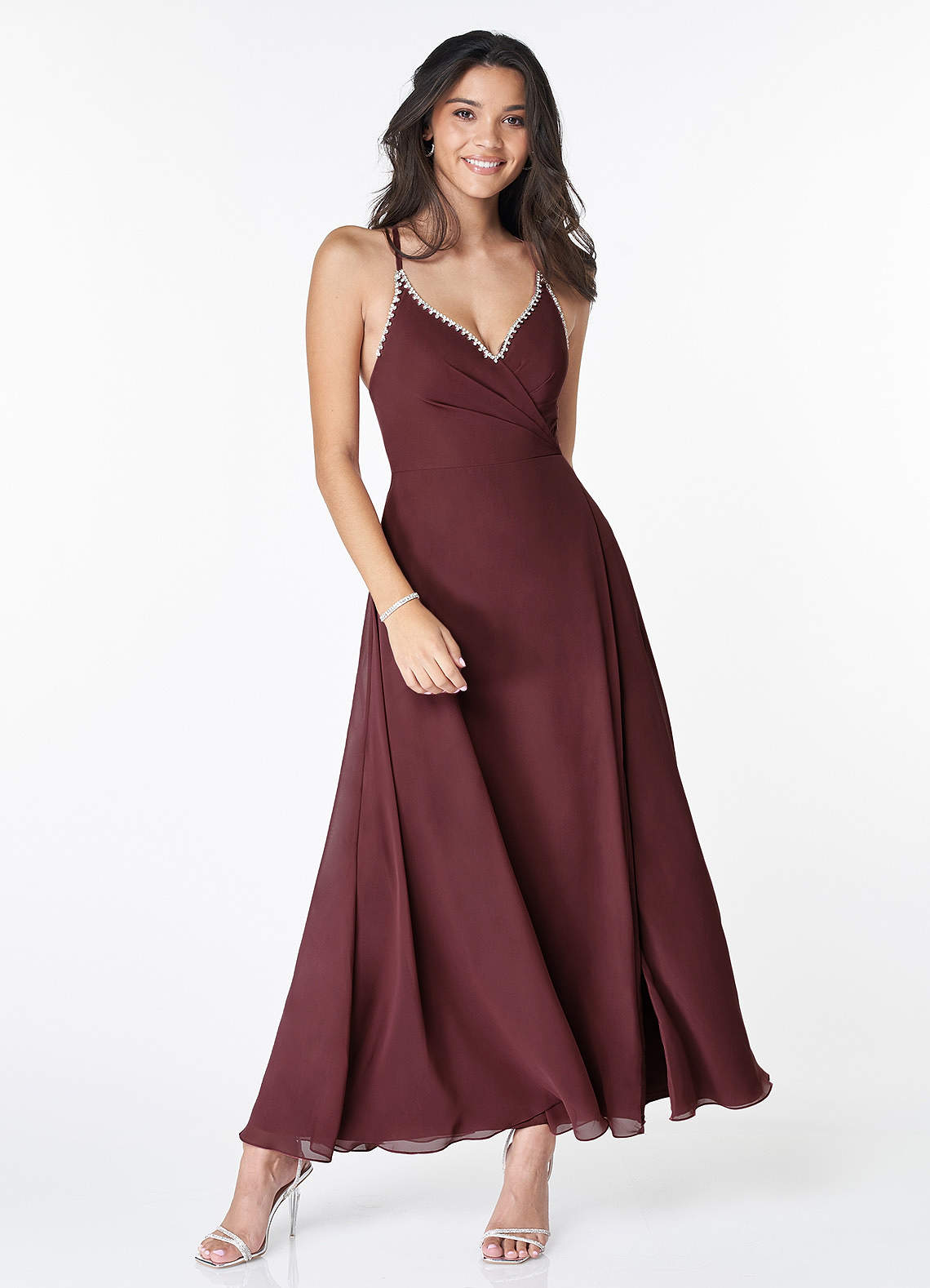 Wine color outlet maxi dress