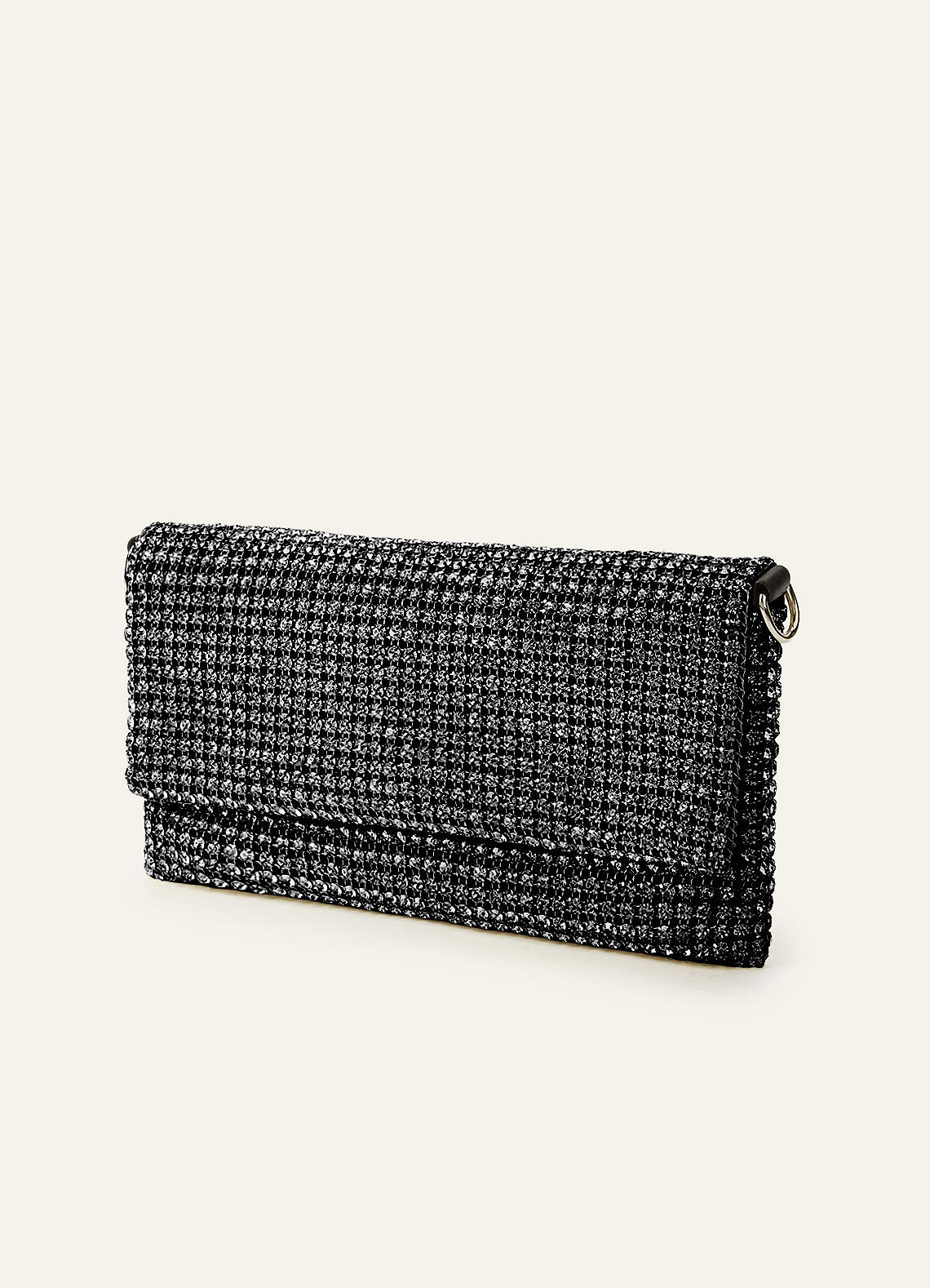 front Crystal Embellished Envelope Clutch