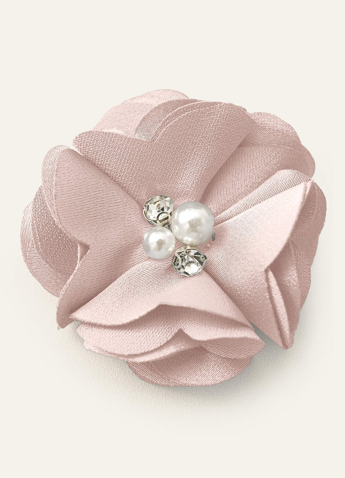 front Four-Piece Matching Color Stretch Satin Hair Clip Set