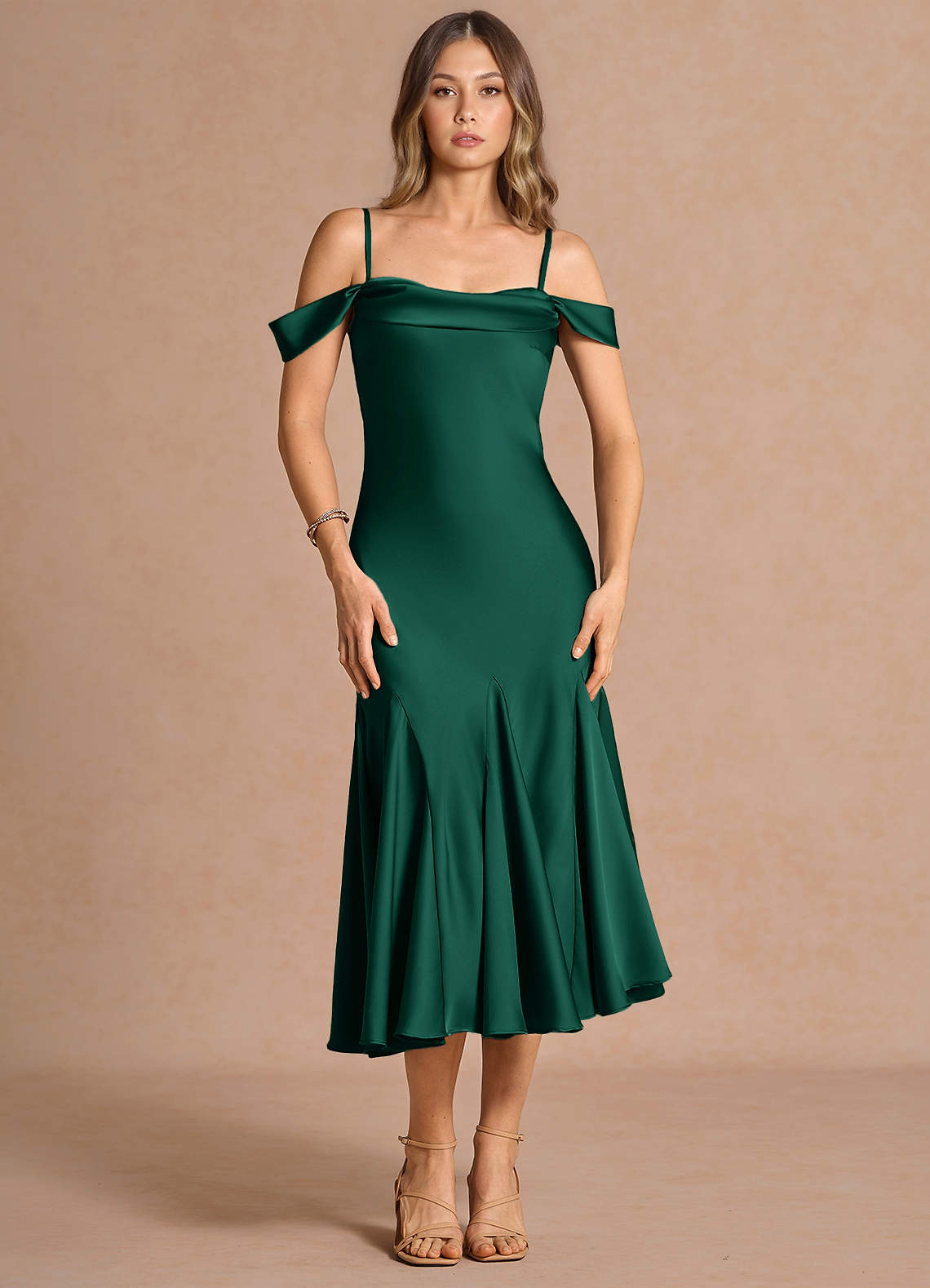 Araxie Hunter Green Midi Dress