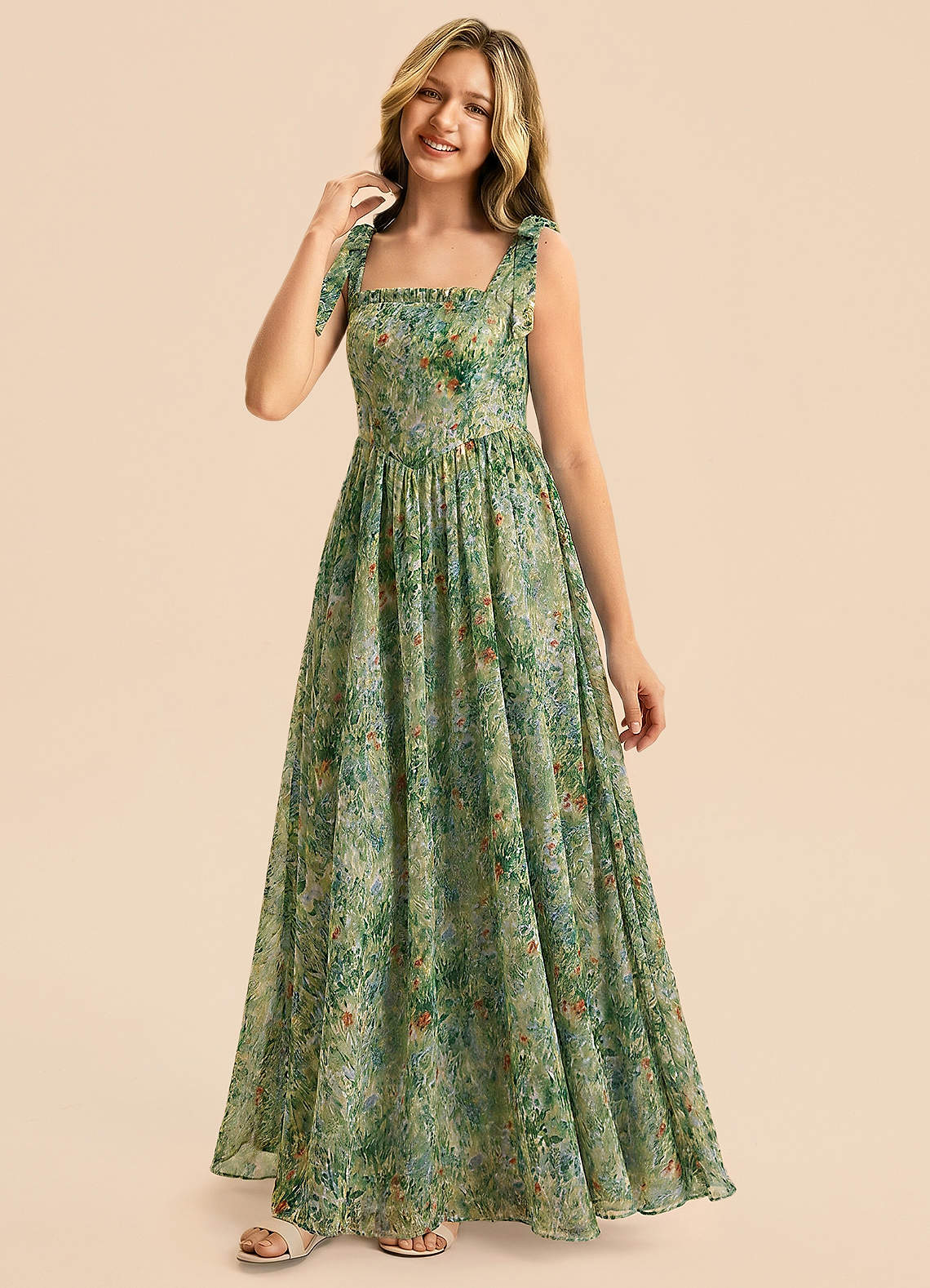 front Azazie Delyra Junior Formal Dress
