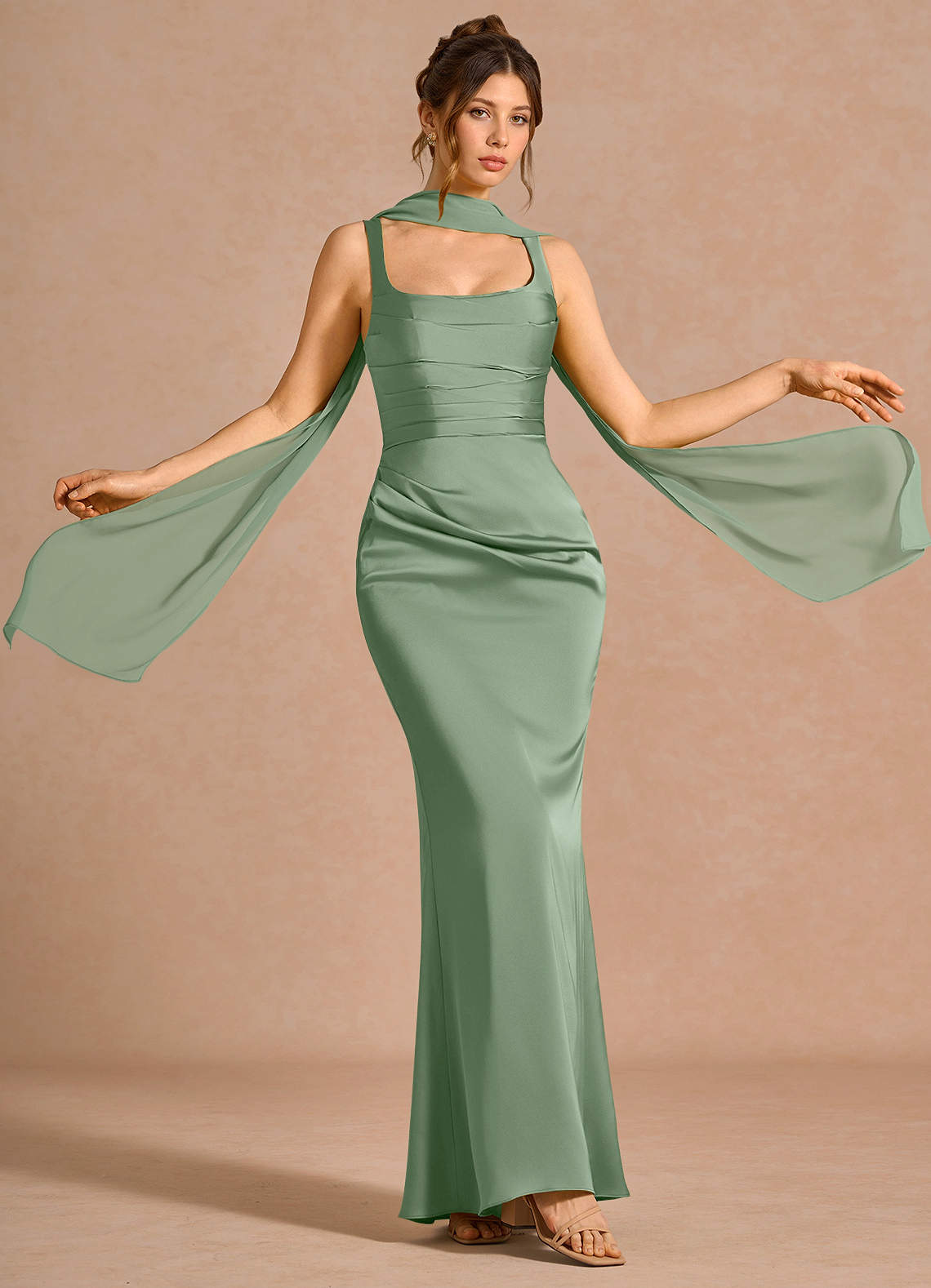 aloe maxi dress Hadiya Aloe Green Maxi Dress