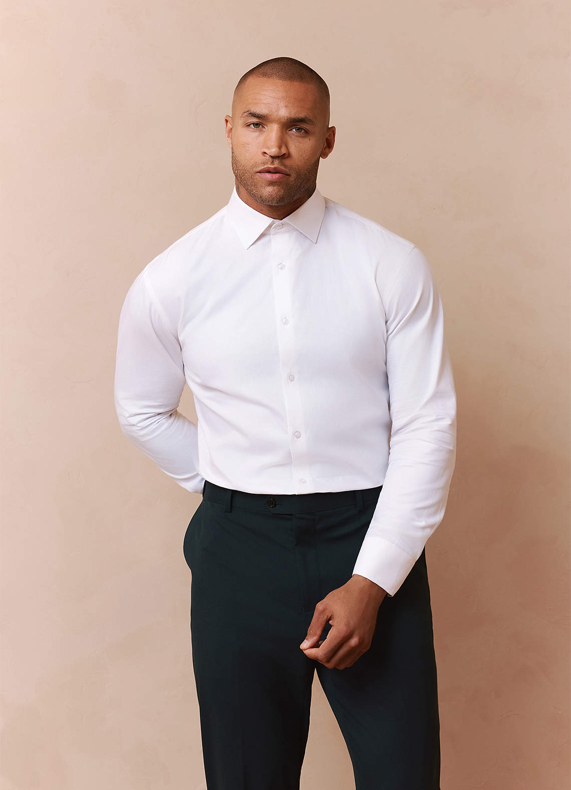 front Jermyn White Non-Iron Dress Shirt