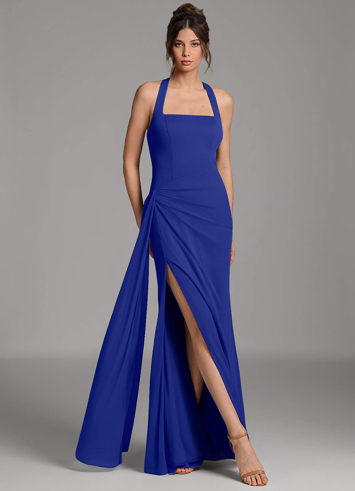 ezra blue dress Azazie Royal Mesh Bridesmaid Dresses Ezra textured