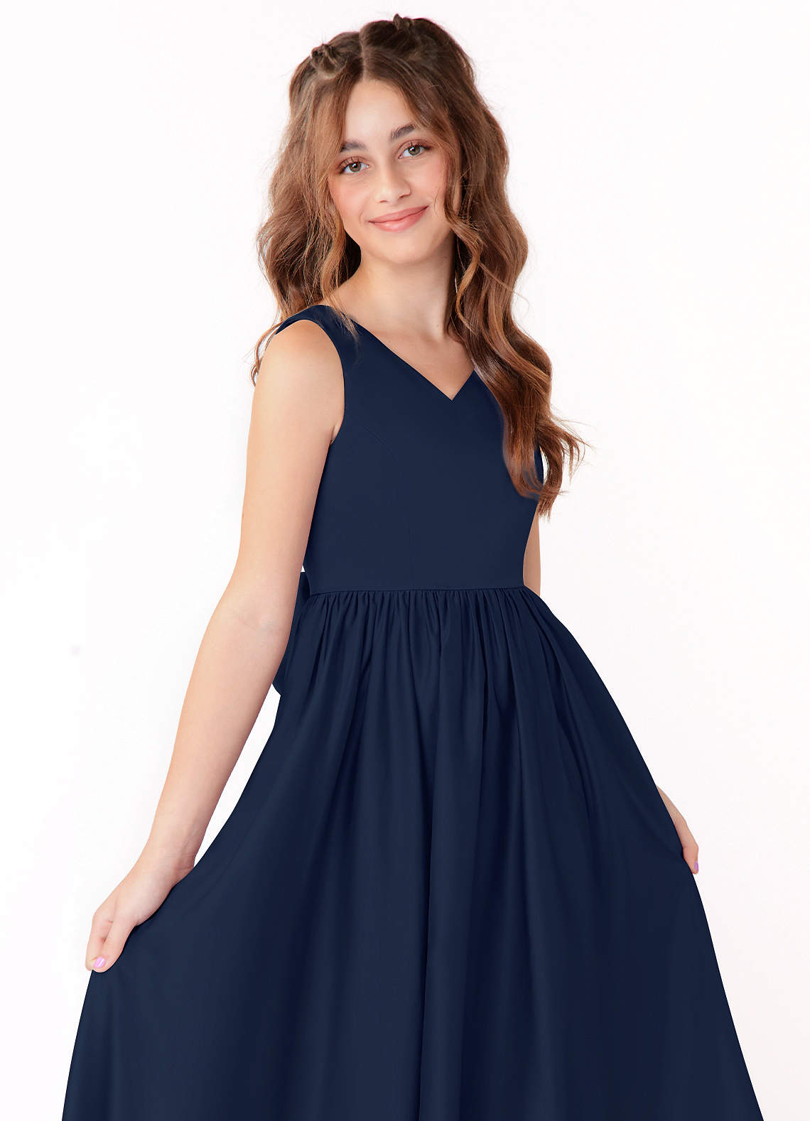 navy blue dress for teenage girl Navy/Red Girls Short Junior Graduation Prom Dresses with Straps SP325   Siaoryne