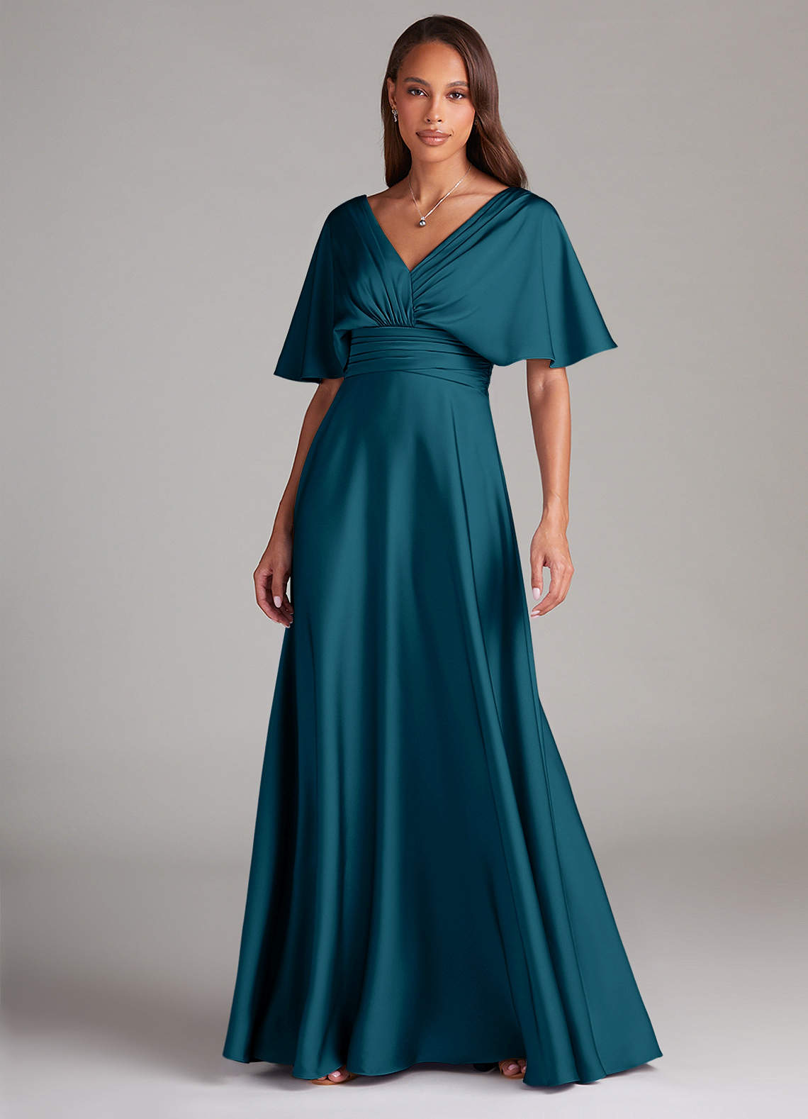 Blue Goddess Pleated Wrap Dress Blue Goddess Pleated Wrap Dress