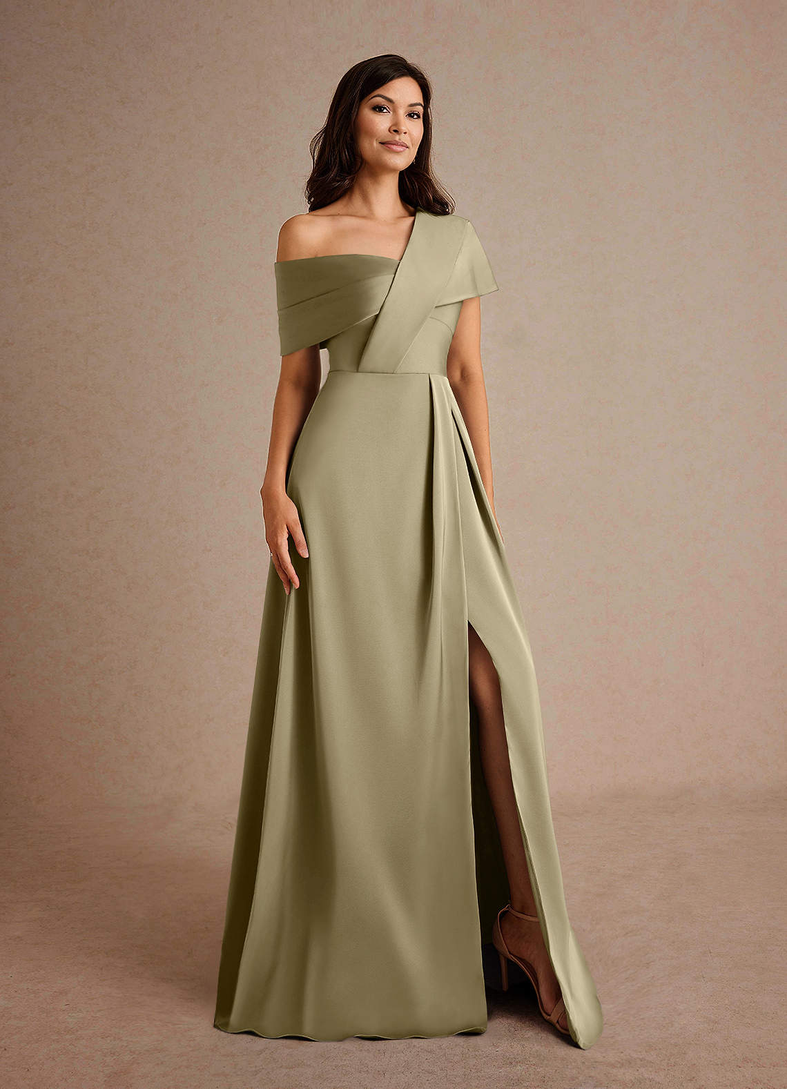 long sleeve formal evening dresses Long Sleeve Satin Wrap Dress – Stage 9 Secrets