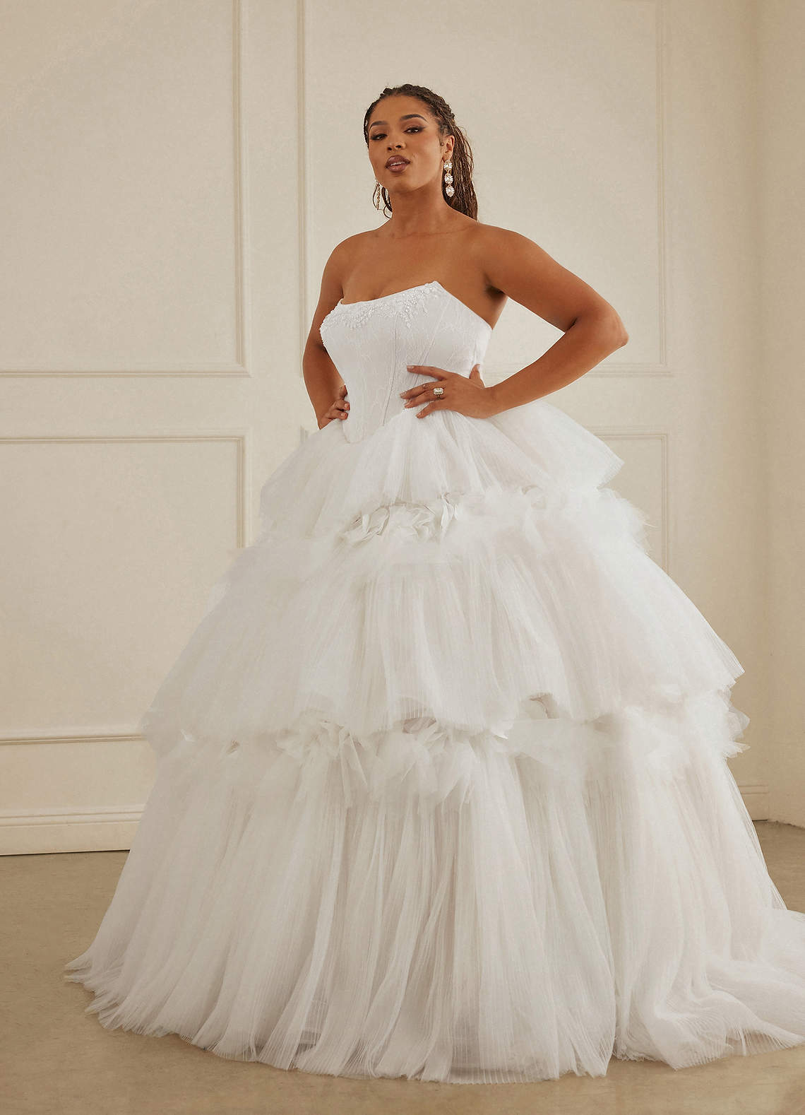 Christian Siriano Bridal for Azazie 2008 Wedding Dresses Diamond White Ball-Gown Sequins Tulle Dress image12