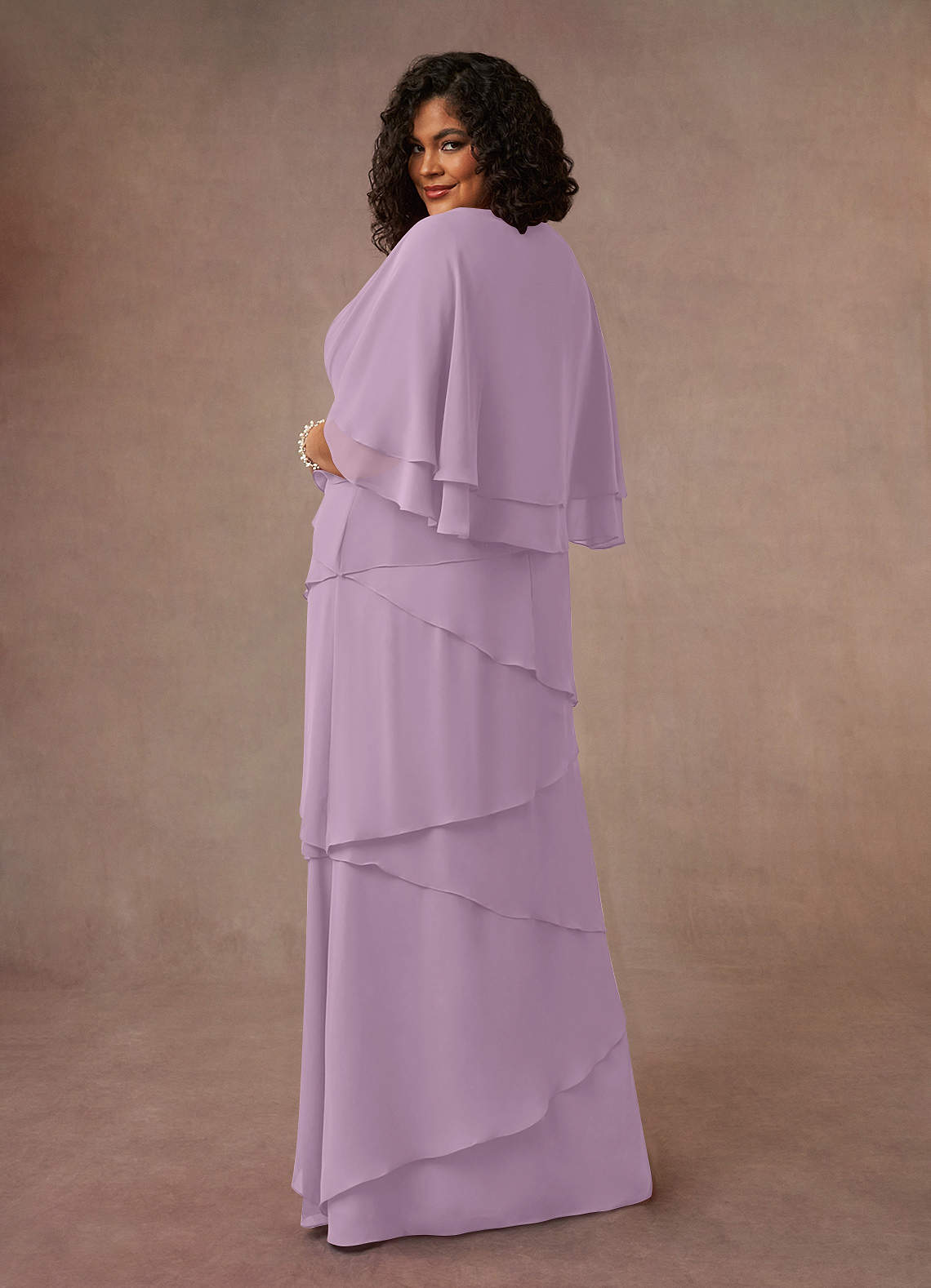 Mother Of The Bride Dresses Wisteria Elegant V Neck Ruffle Sleeves Back Zip Knee Length Mother Of The Bride Dresses