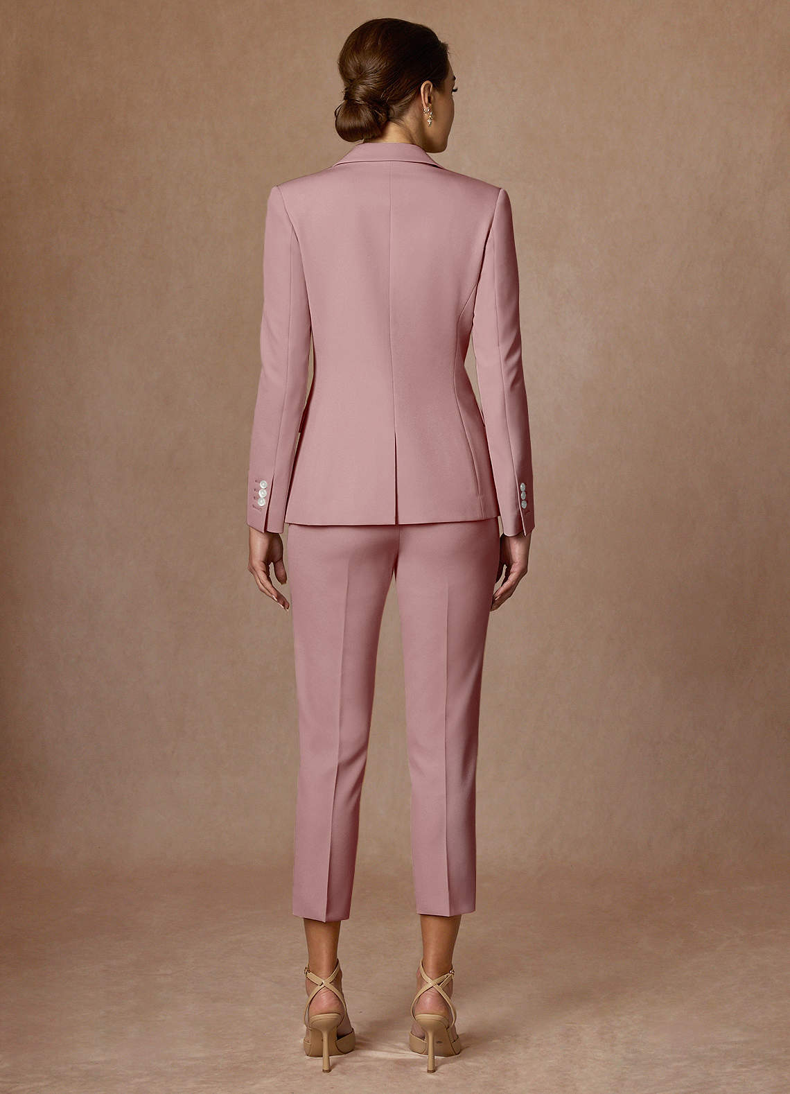 front Kennedy Dusty Rose Refined Weave  Performance Dress Pants