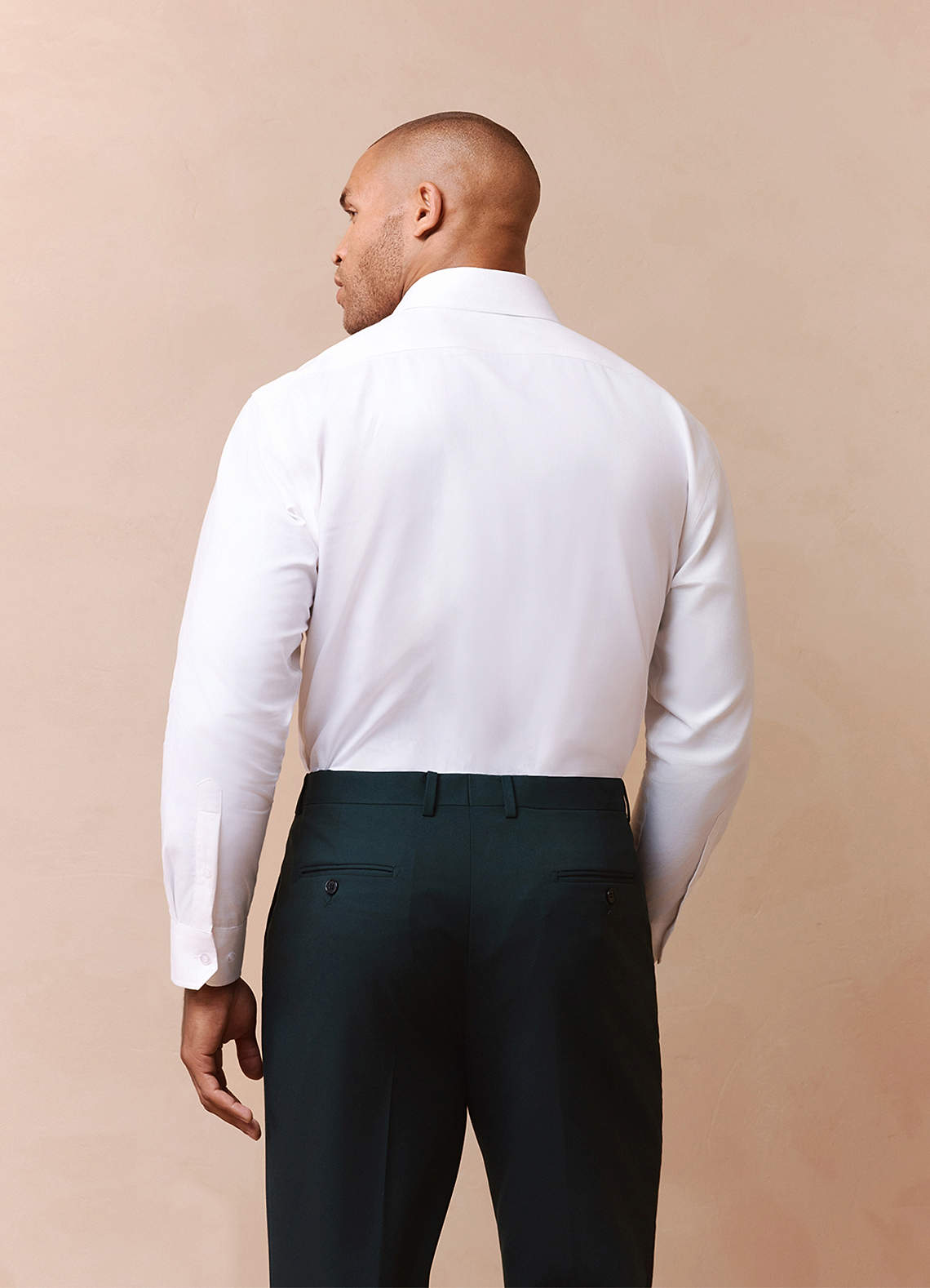 front Jermyn White 100% Cotton Non-Iron Dress Shirt