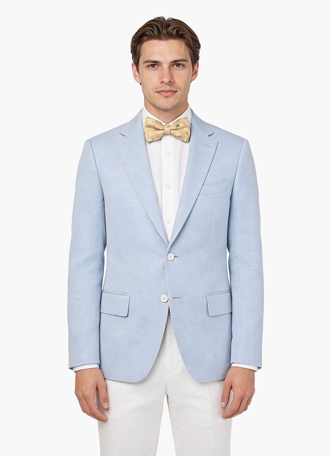 front Klassinen kukkakuvioinen jacquard-rusetti