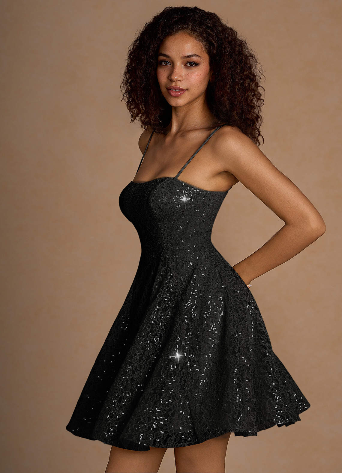 Tie Wraps Xenia Perfect Date Dress Xenia Black Sequin Mini Dress