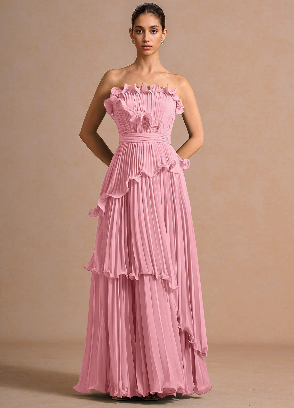 Marieline Candy Pink Maxi Dress | Azazie