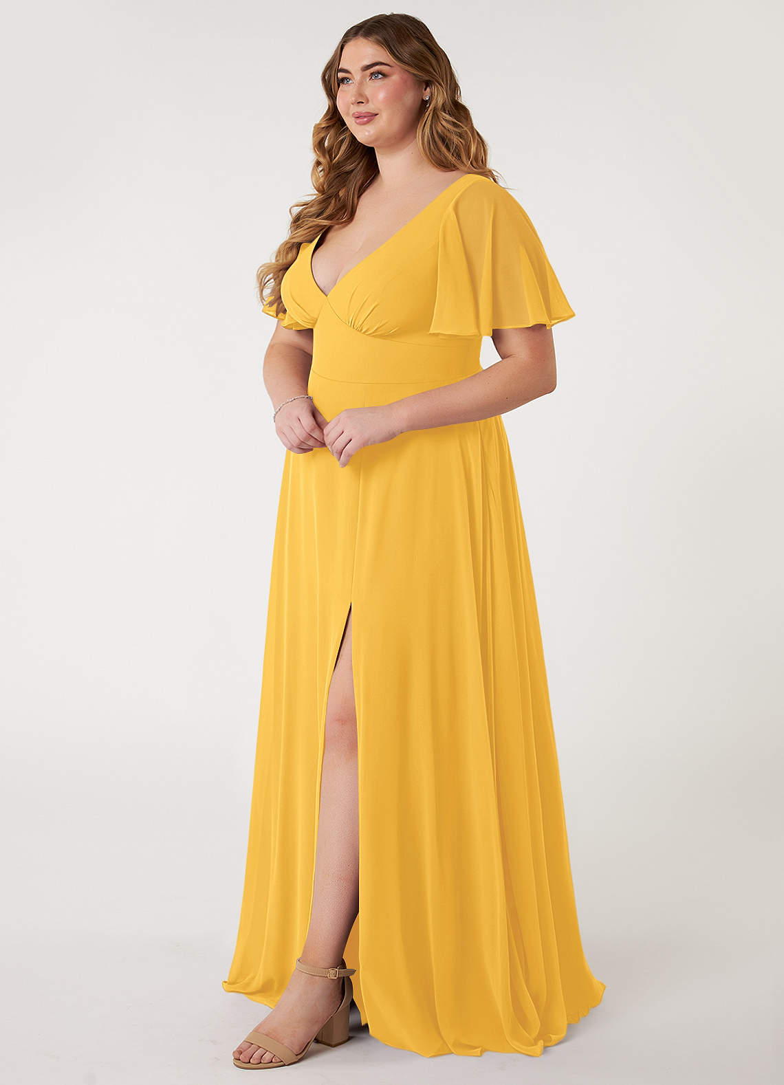Marigold Azazie Kimber Bridesmaid Dresses Azazie