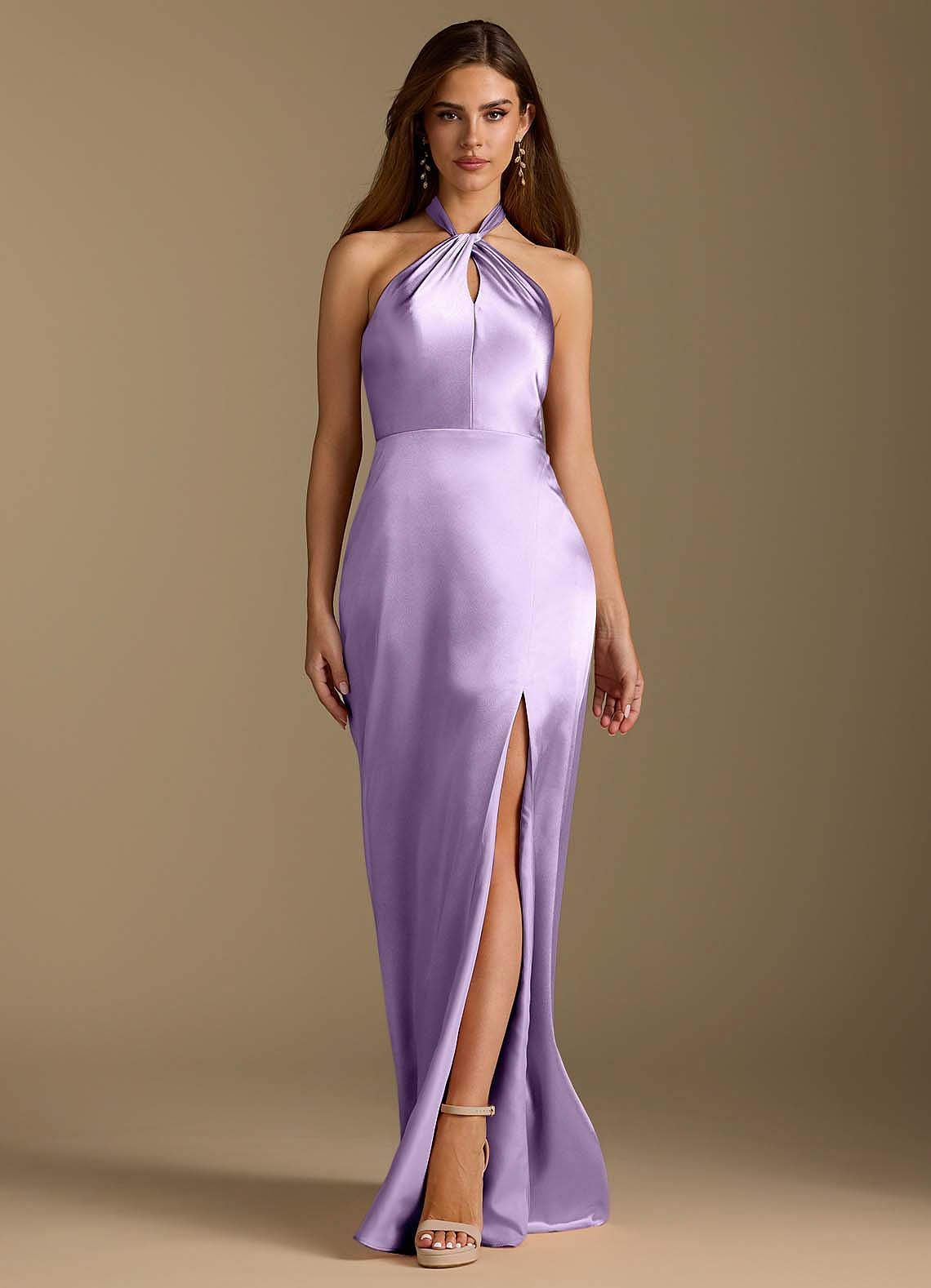 knee length dresses for ladies Metallic Raffia Lilac Silver Strapless Gown main image 0