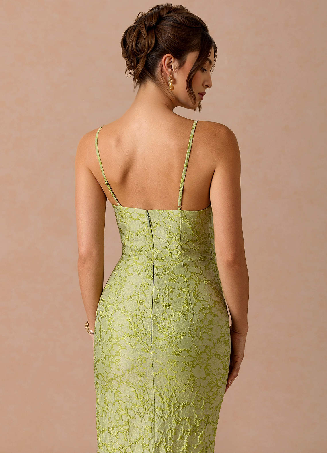 Paulina Light Chartreuse Maxi Dress image6