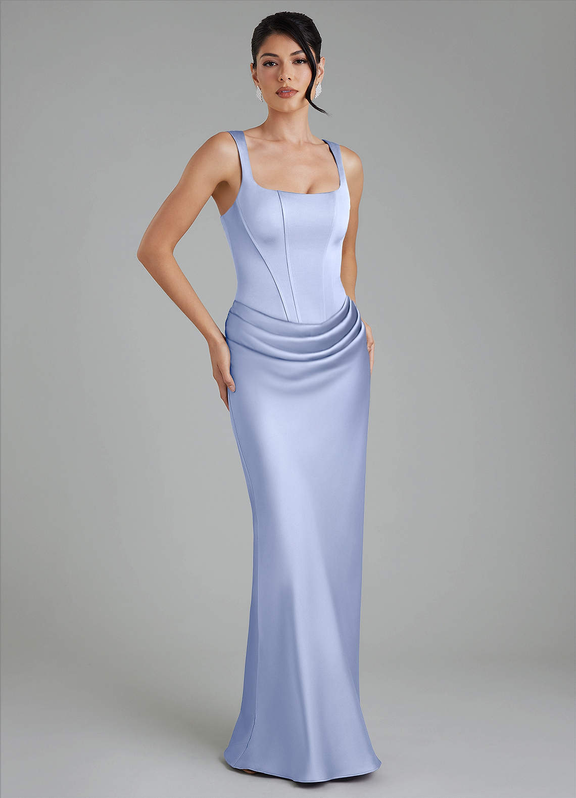 Azazie Etta Ice Stretch Satin Bridesmaid Dresses | Azazie