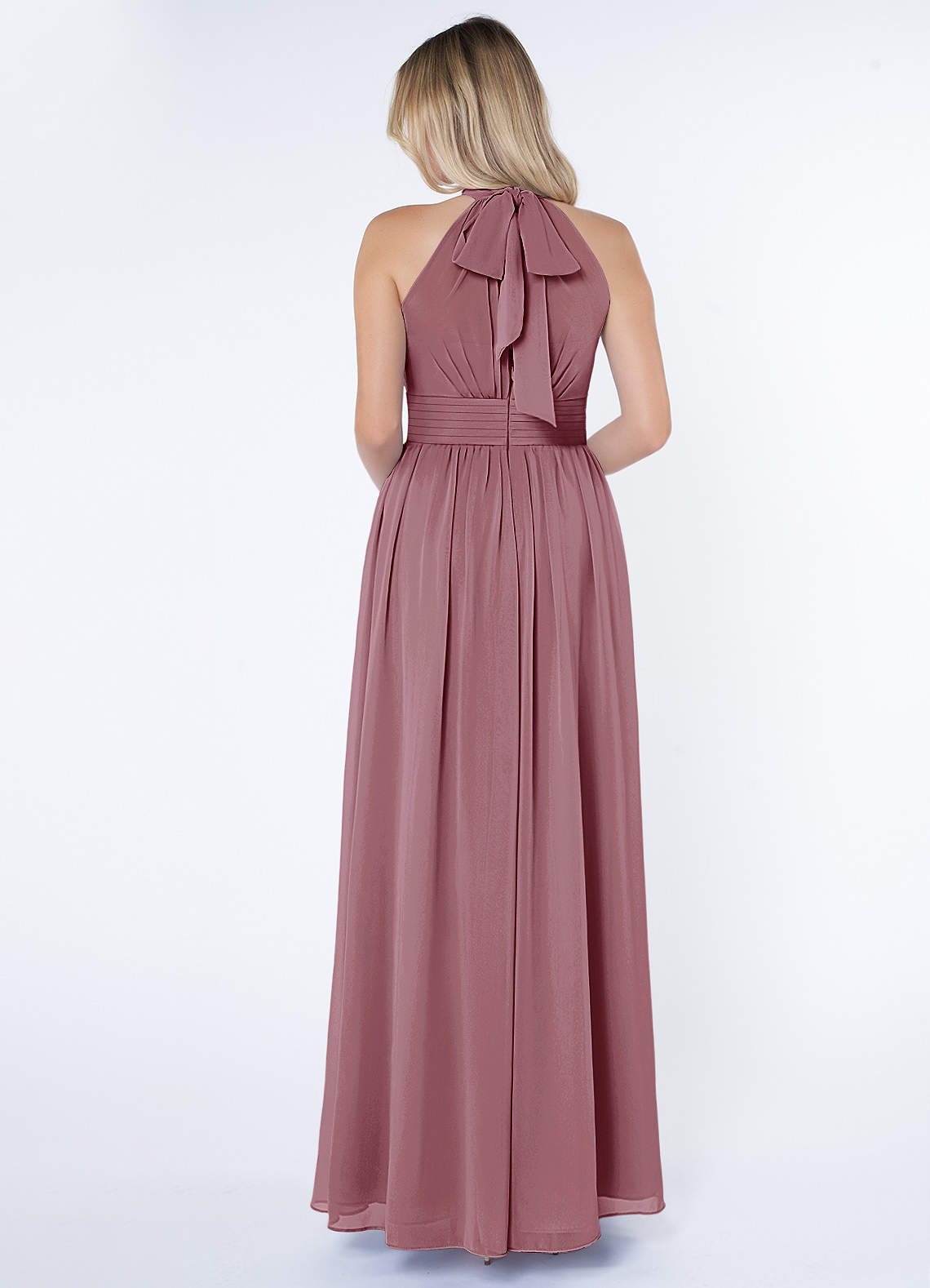 vintage dusty pink bridesmaid dresses Azazie Iman Mauve Chiffon Bridesmaids of sayido24 #bridesmaids grade_c Color:As photo Available in Vintage Pink