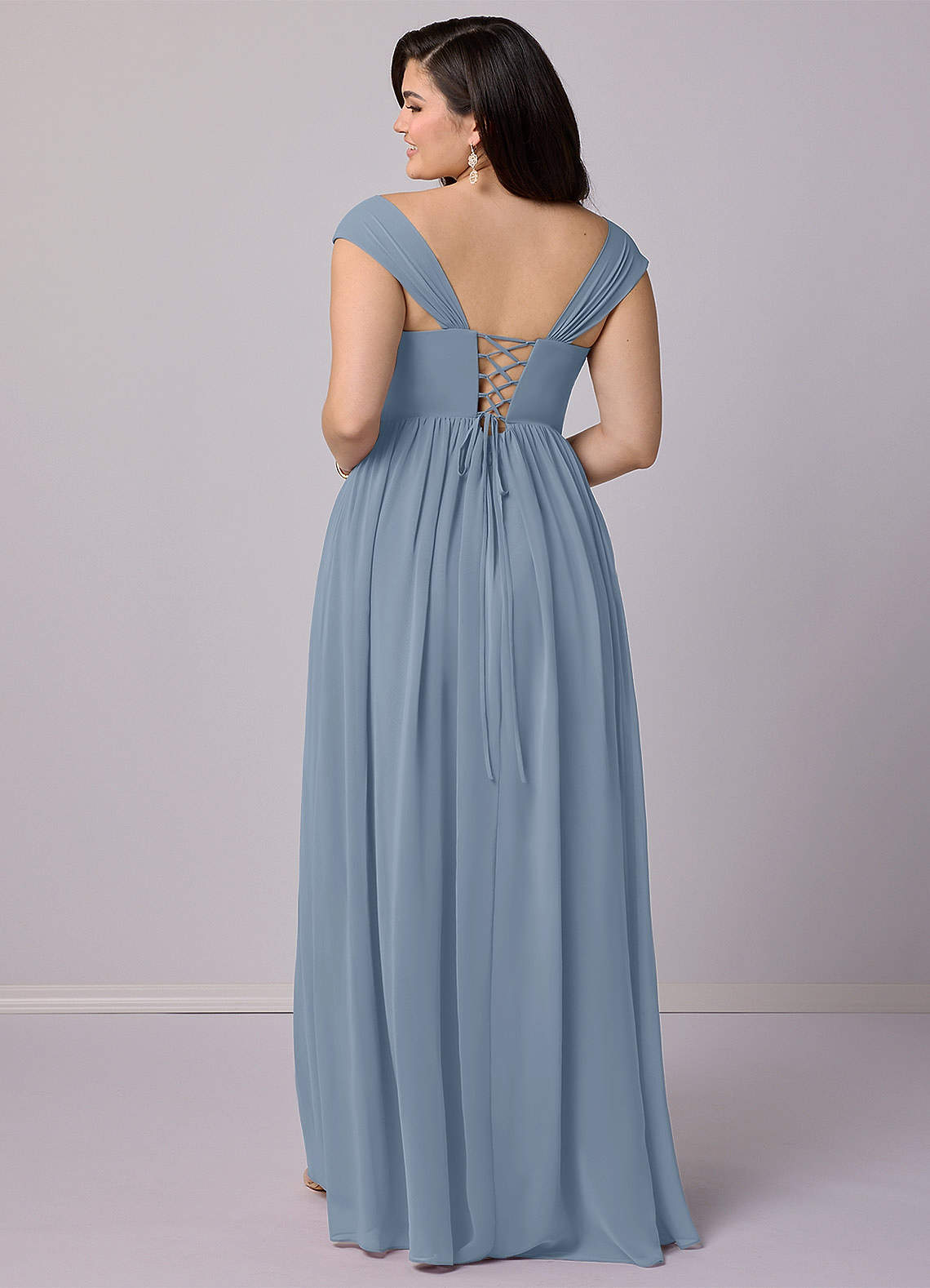 Barbie ♥ Azazie Bridesmaid Dresses A-Line Corset Chiffon Floor-Length Dress image9