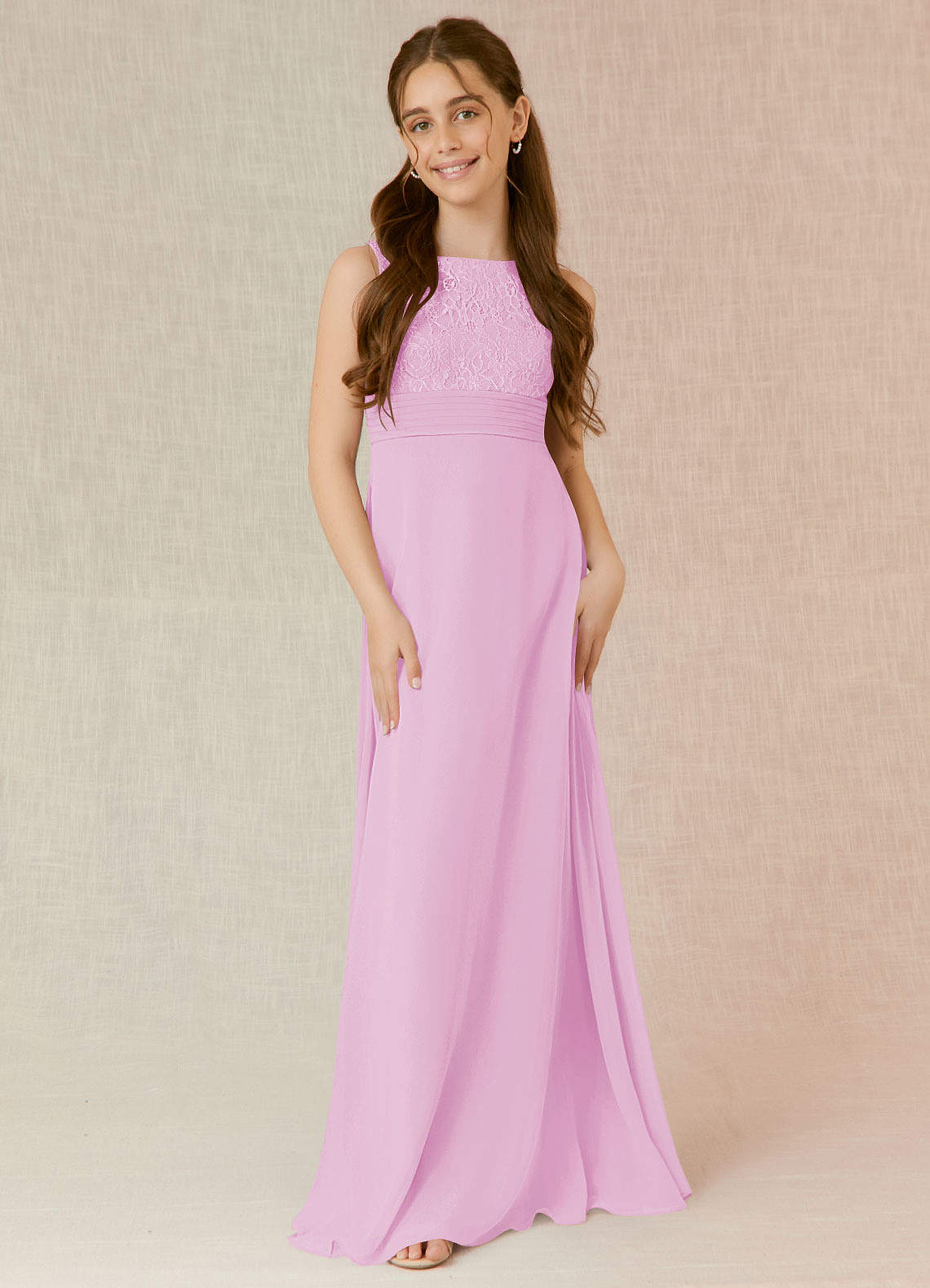 Azazie Snow Junior Bridesmaid Dress in Candy Pink | Azazie