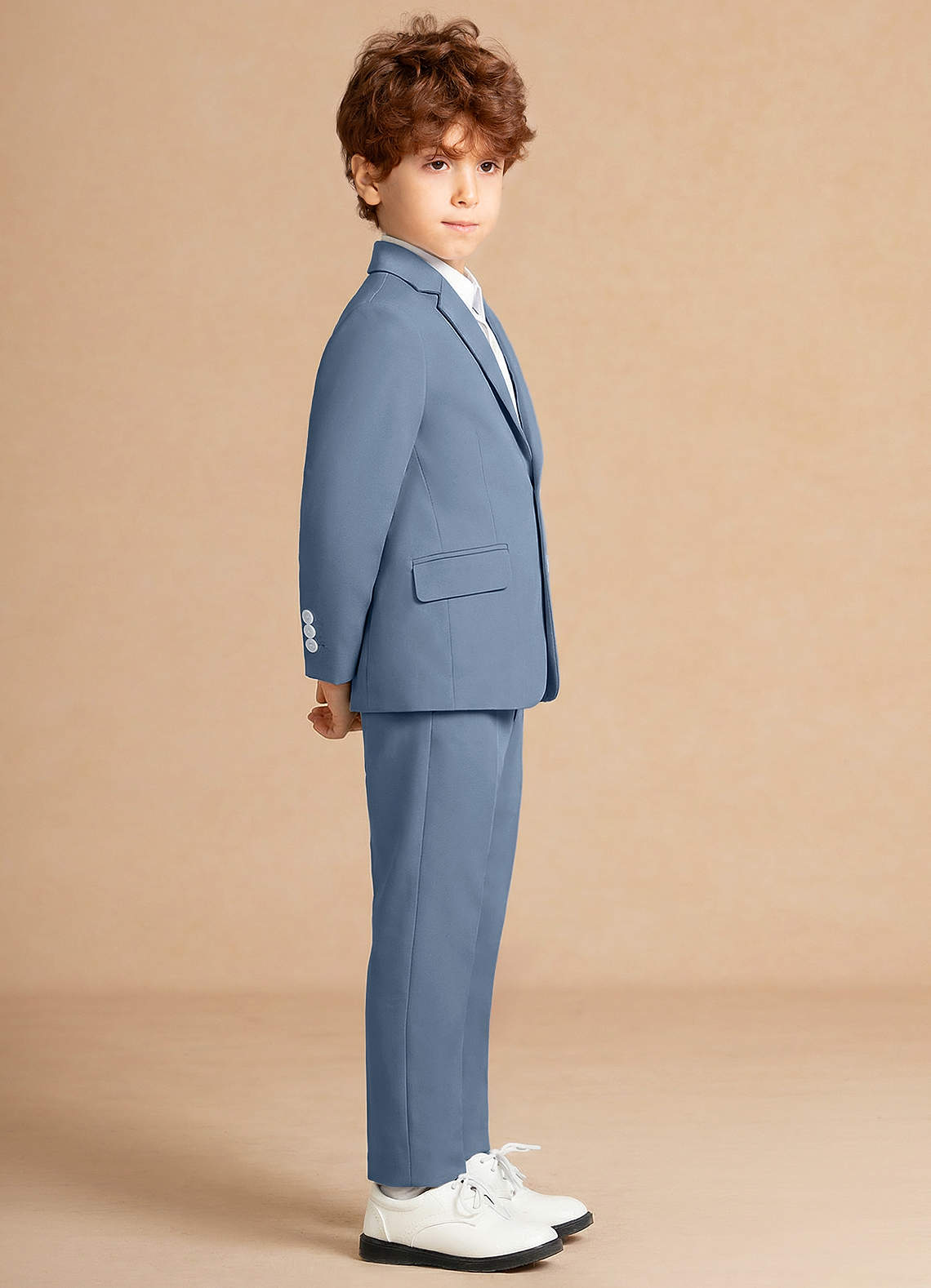 front Finn Dusty Blue Boy 2-Piece Suit