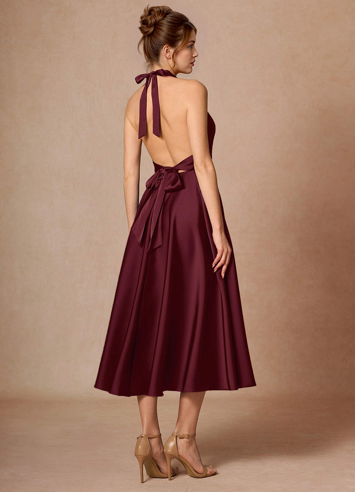 Dominique Wine Midi Dress image1