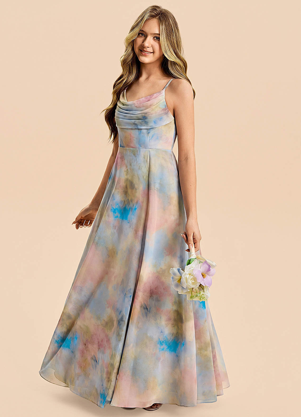 front Azazie Everly Junior Formal Dress