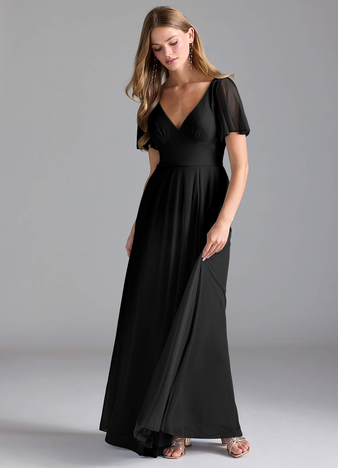 Kimber Black Maxi Dress | Azazie AU