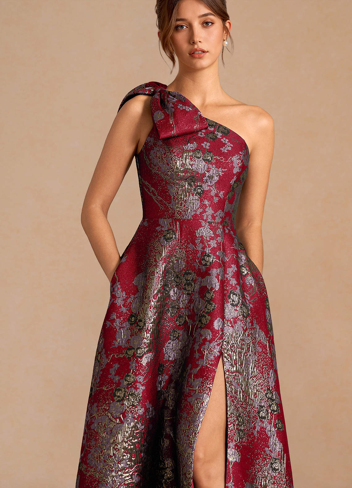 Jonelle Merlot Midi mekko image4