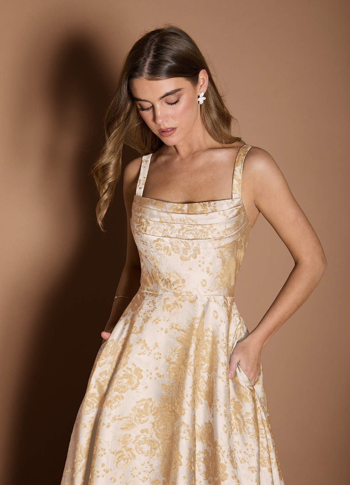 Lilla Vintage Samppanja Maxi mekko image5