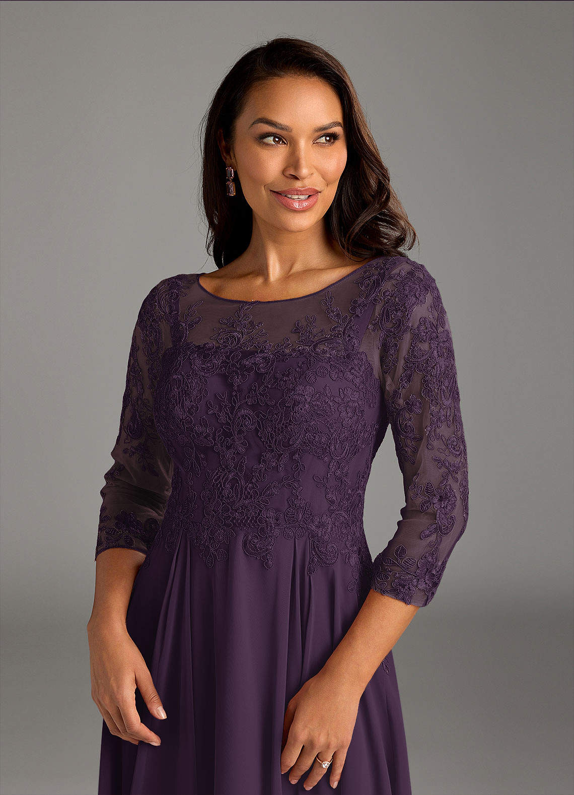 chinese dress ladies Lavender Floral Embroidered Midi Dress- Women's Purple Lace Dress- Just Me  Dresses – Juliana's Boutique main image 1