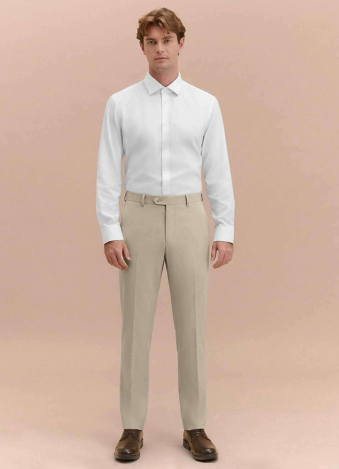 front Vincent Marfil Pantalones de vestir estructurados de alta elasticidad