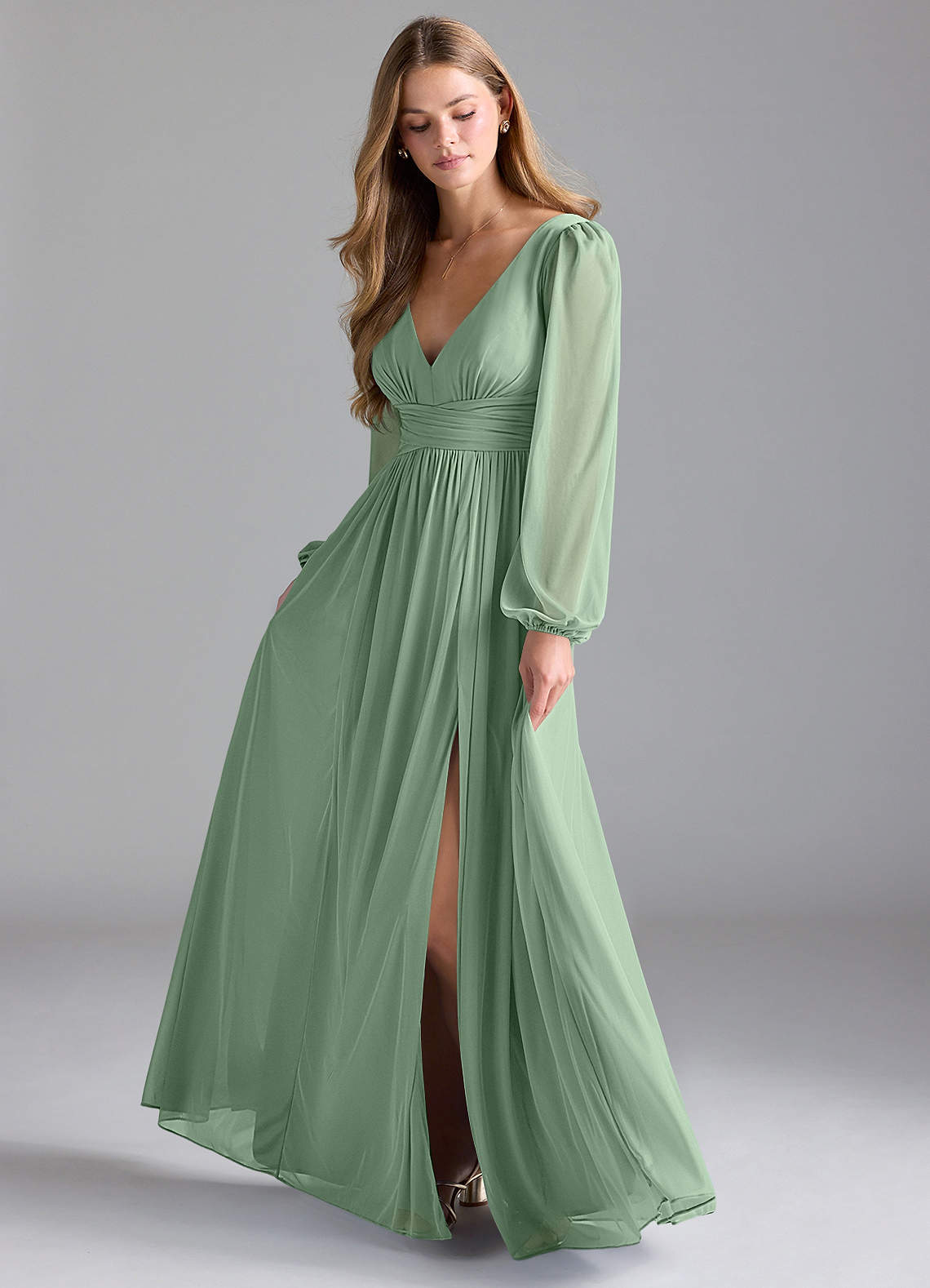 a line mesh dress Long Sleeveless A-Line Lace Mesh Prom Gown